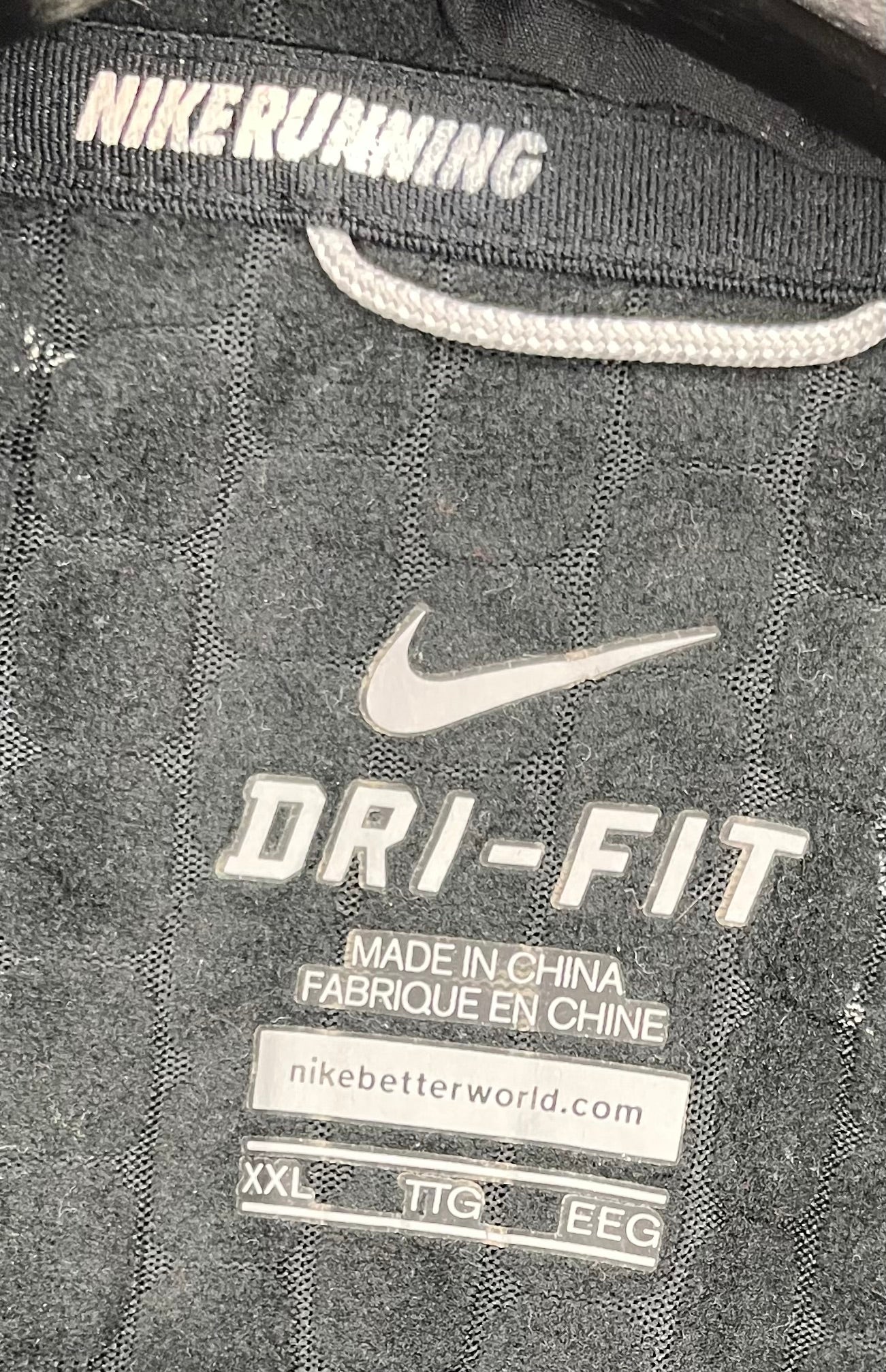 Nike Laufjacke Schwarz/Grau Größe XXL