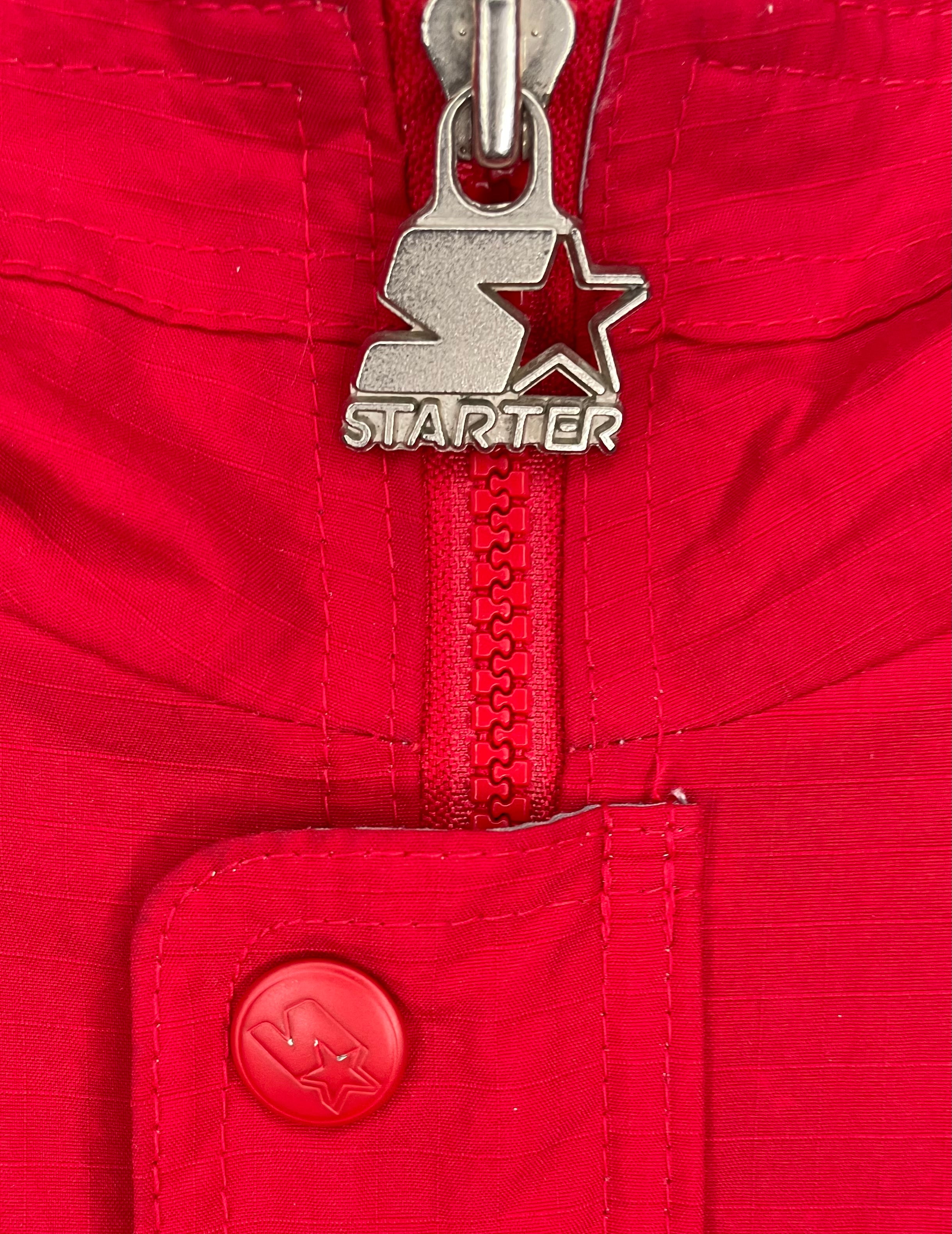 Vintage Starter Ohio State Buckeyes Windbreaker Rot Größe XL