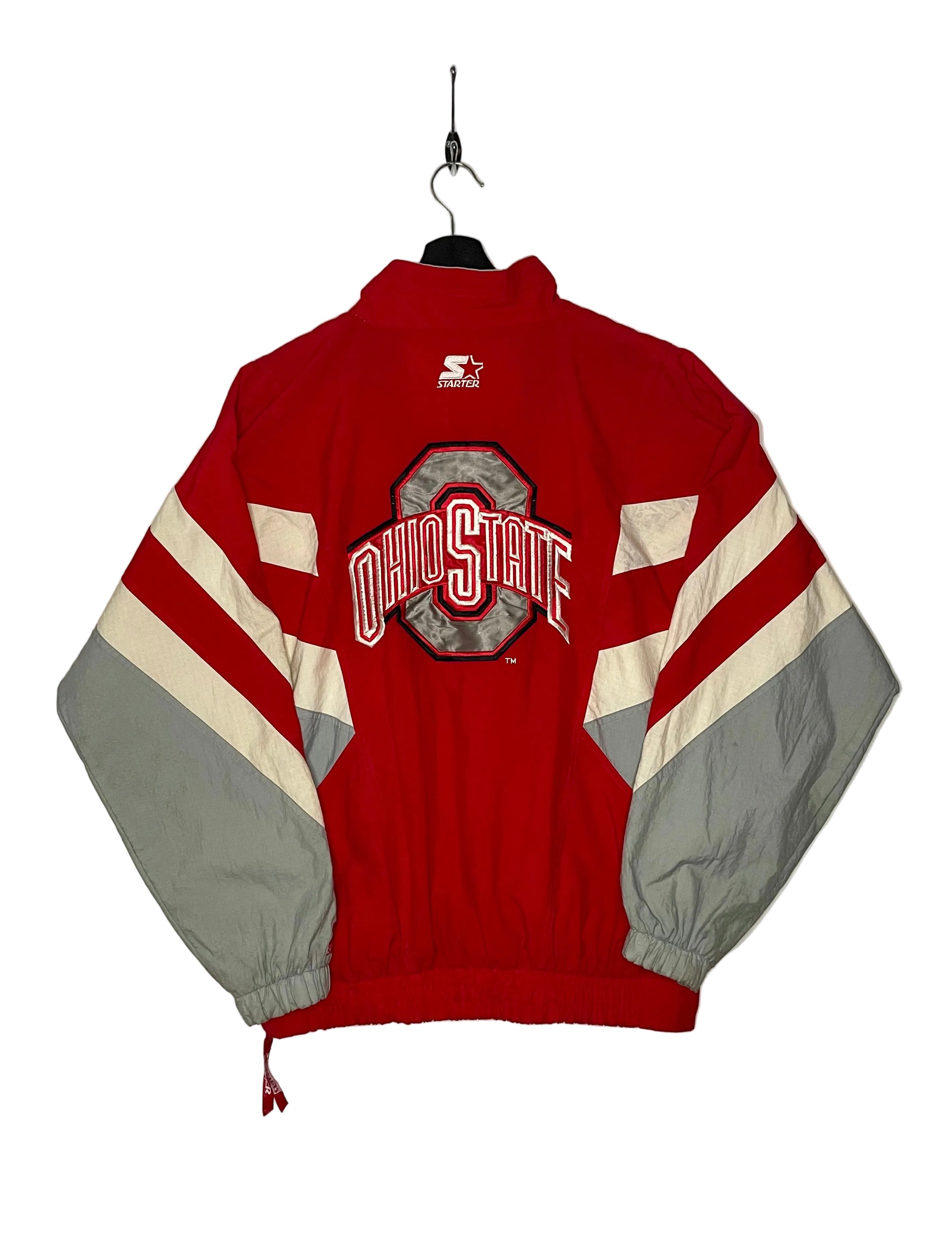 Vintage Starter Ohio State Buckeyes Windbreaker Rot Größe XL