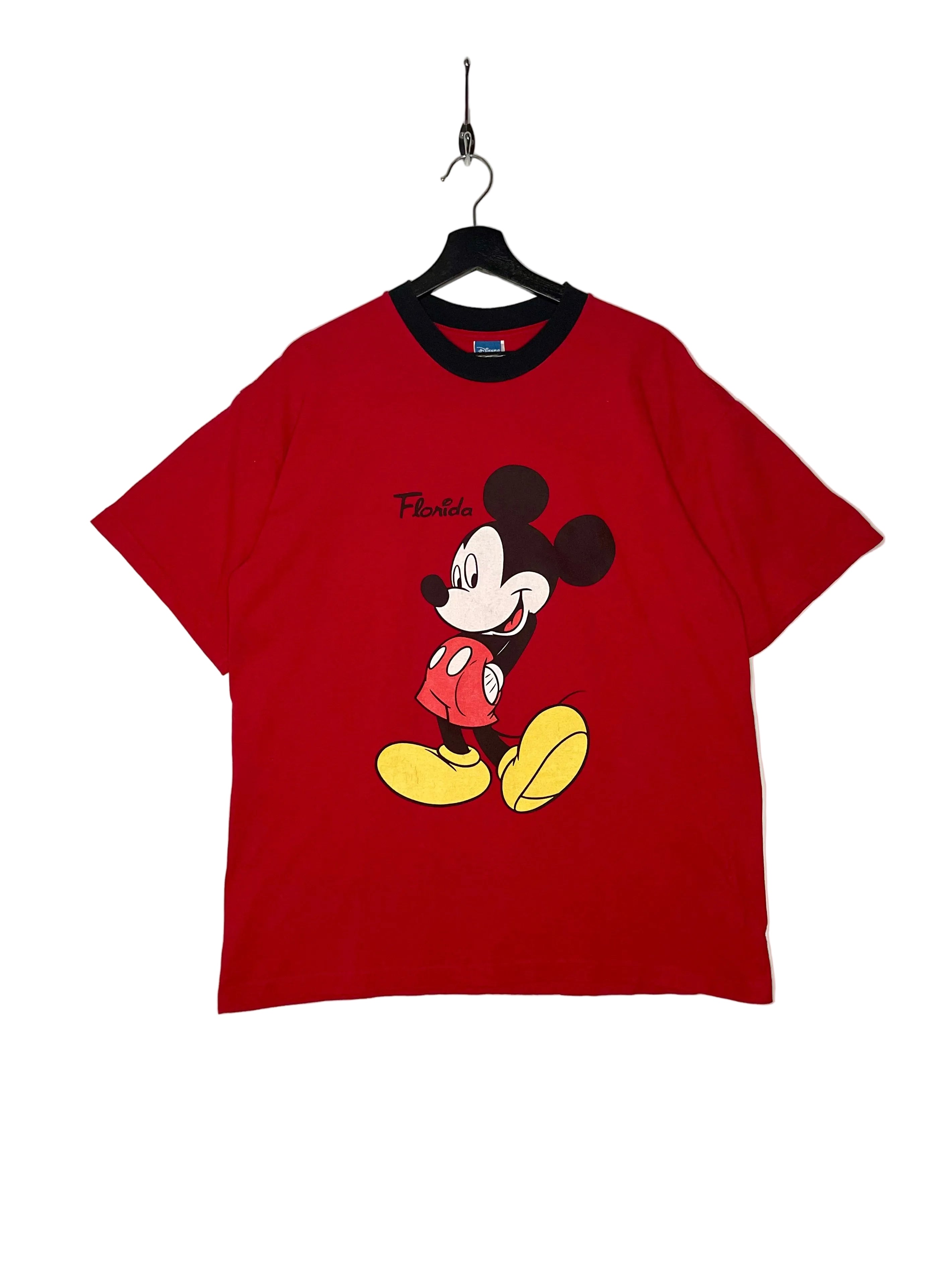 Vintage Disney Mickey Mouse T-Shirt Rot Größe XL