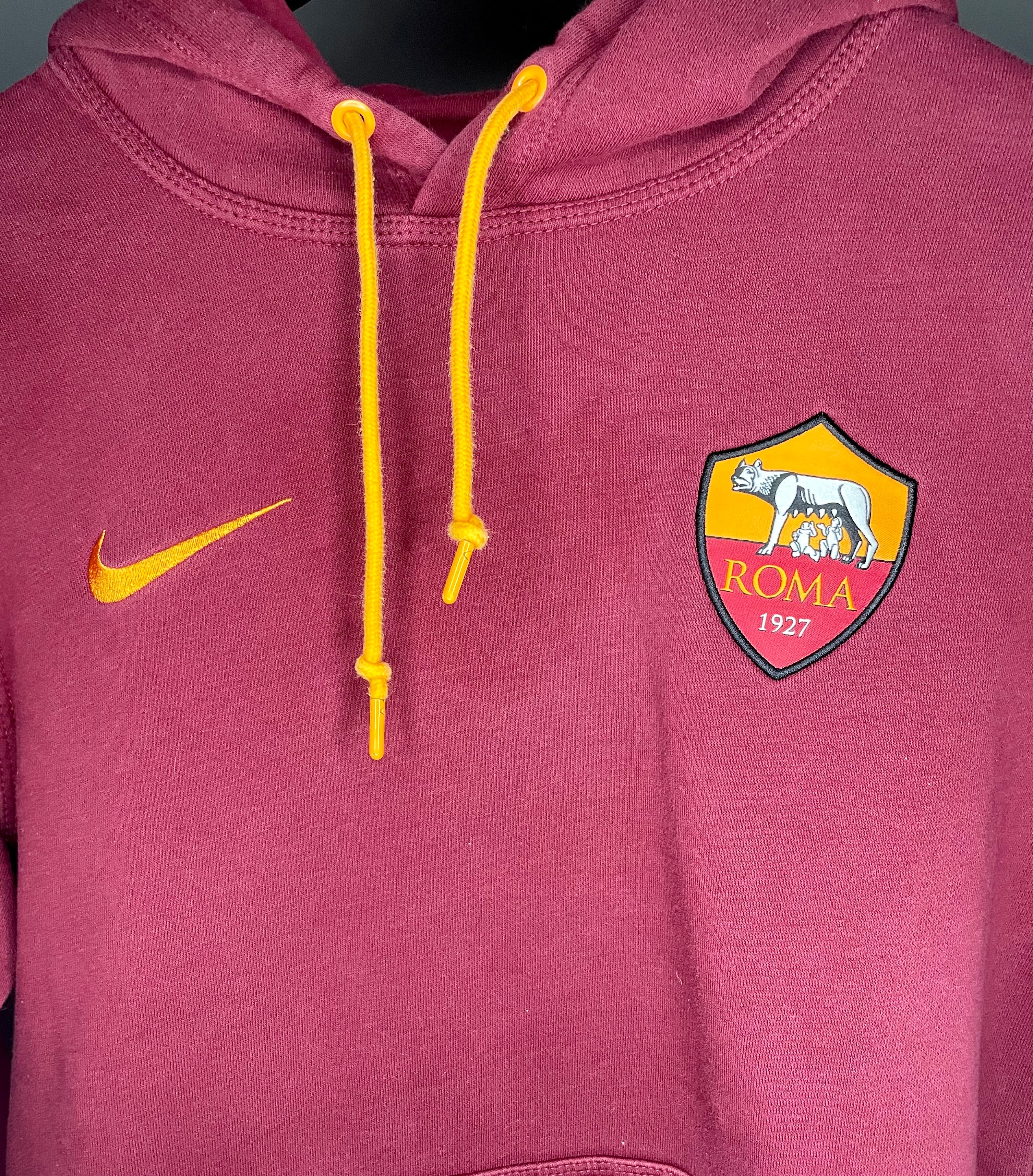 Nike Hoodie AS Roma Wine Red Size S 