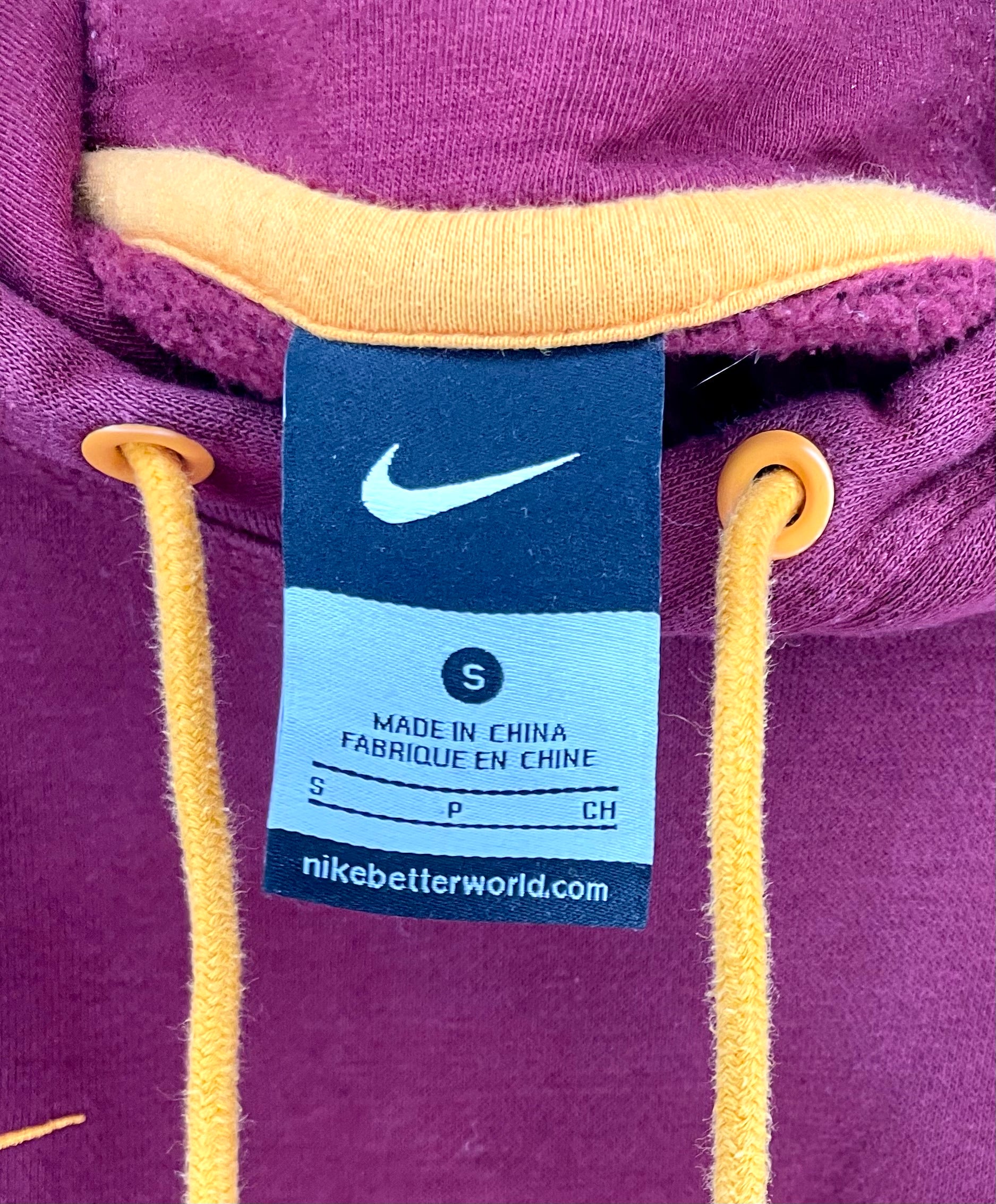 Nike Hoodie AS Roma Wine Red Size S 