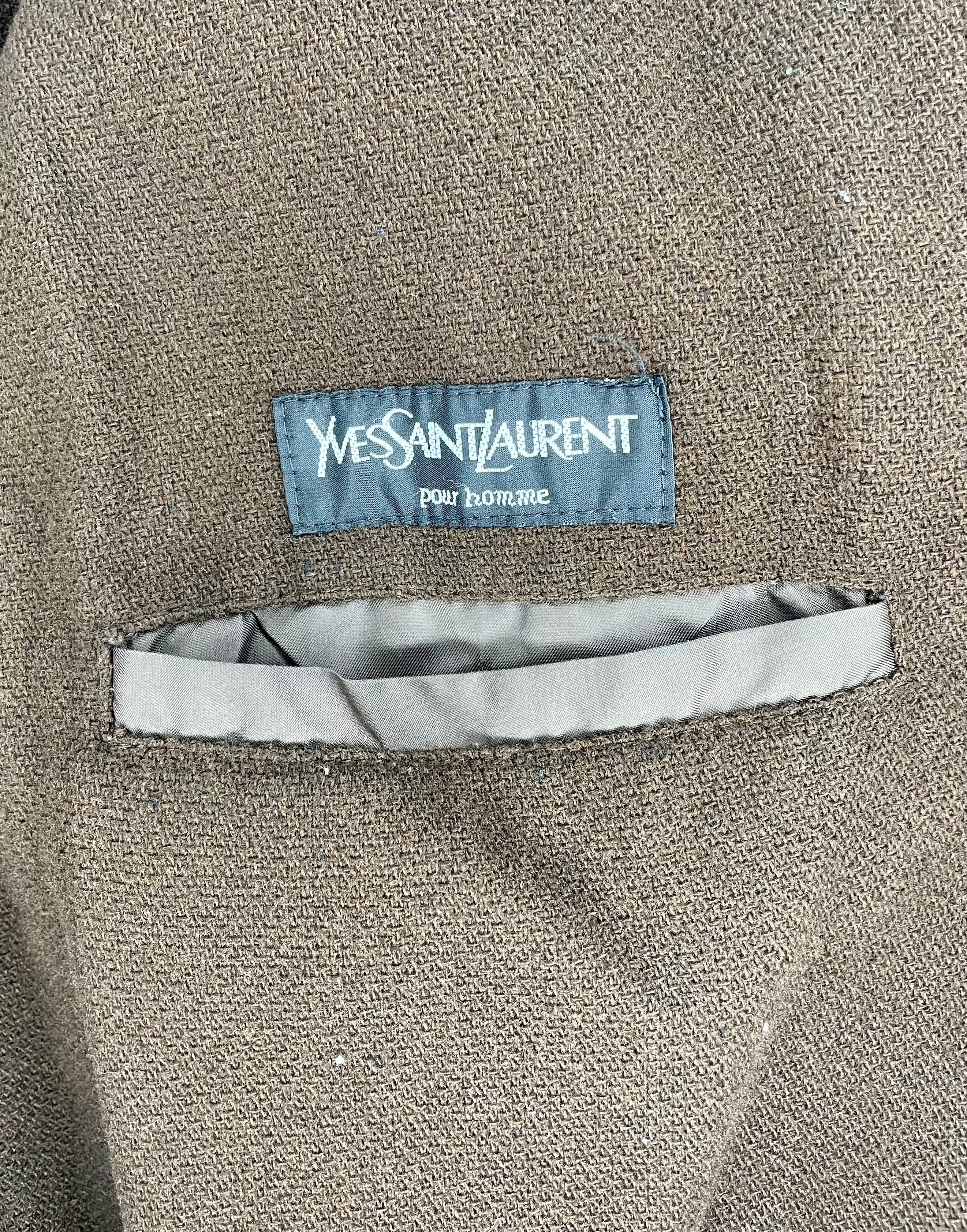 YSL winter coat brown size XL