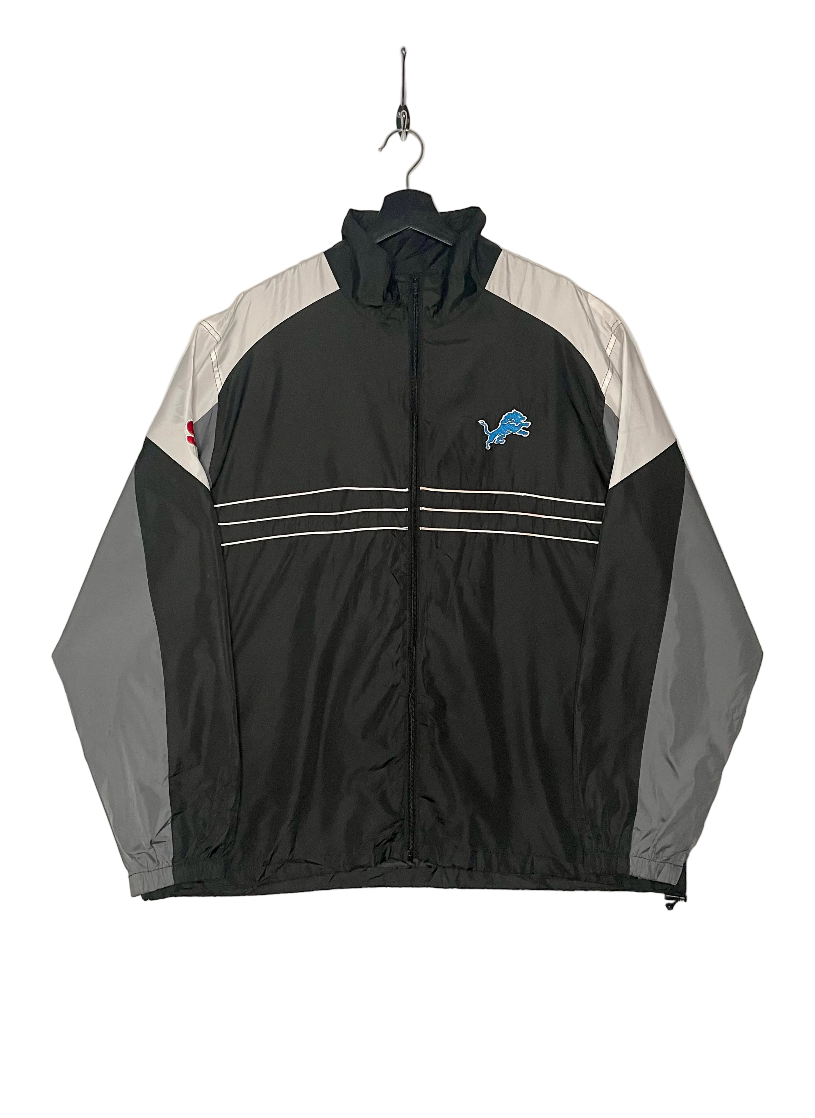 Reebok Trainingsjacke Detroit Lions Schwarz Grau Größe XL