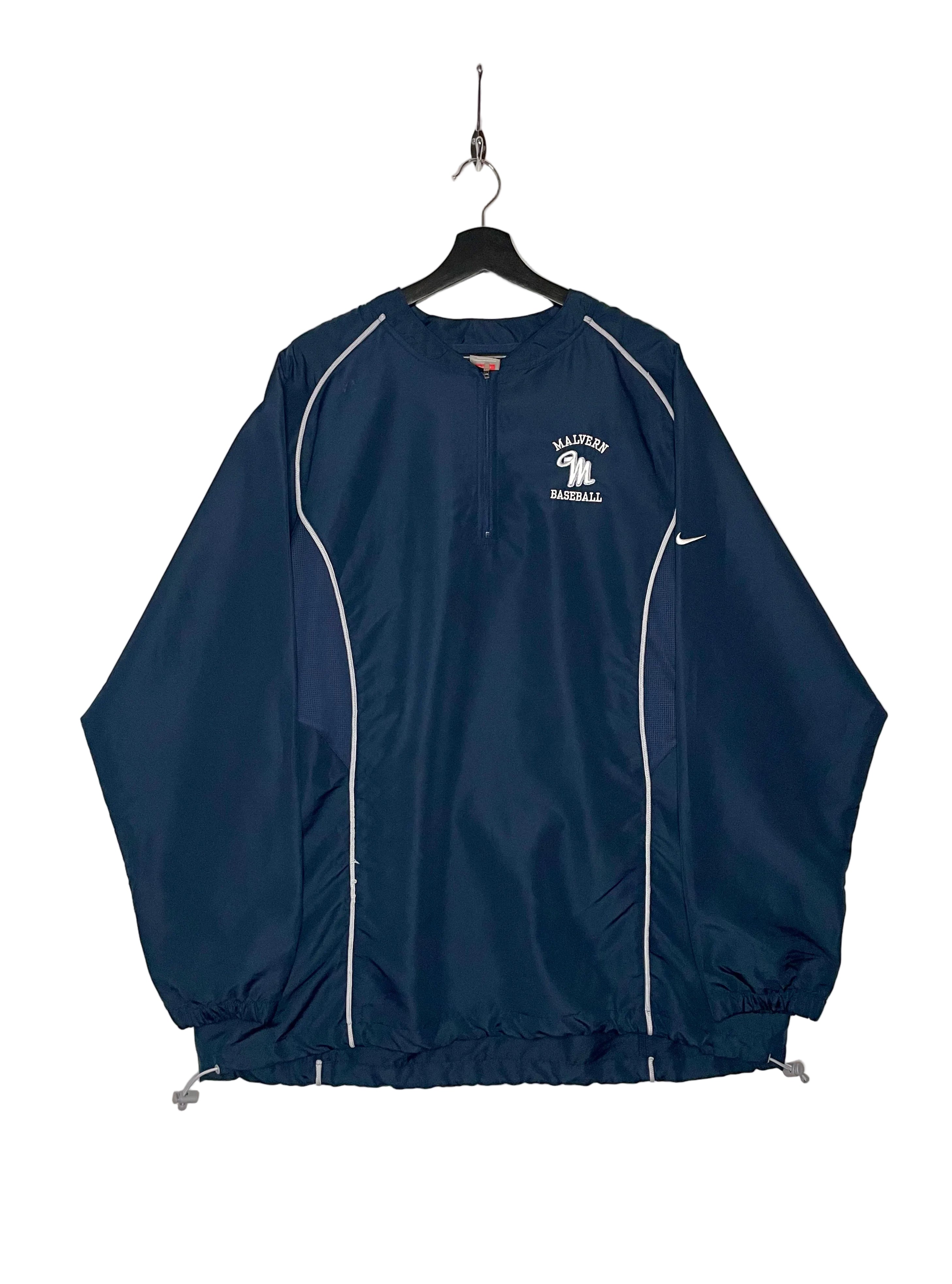 Nike Vintage Windbreaker Malvern Baseball Blau Größe XL