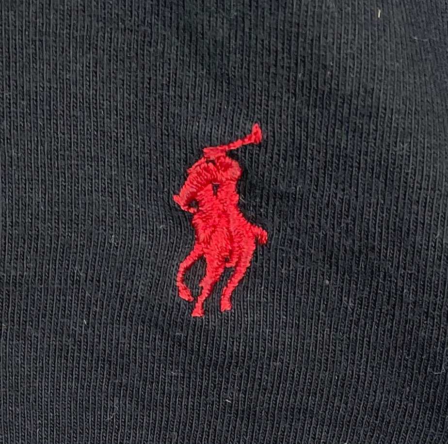 Ralph Lauren V-Neck T-Shirt Schwarz Größe M