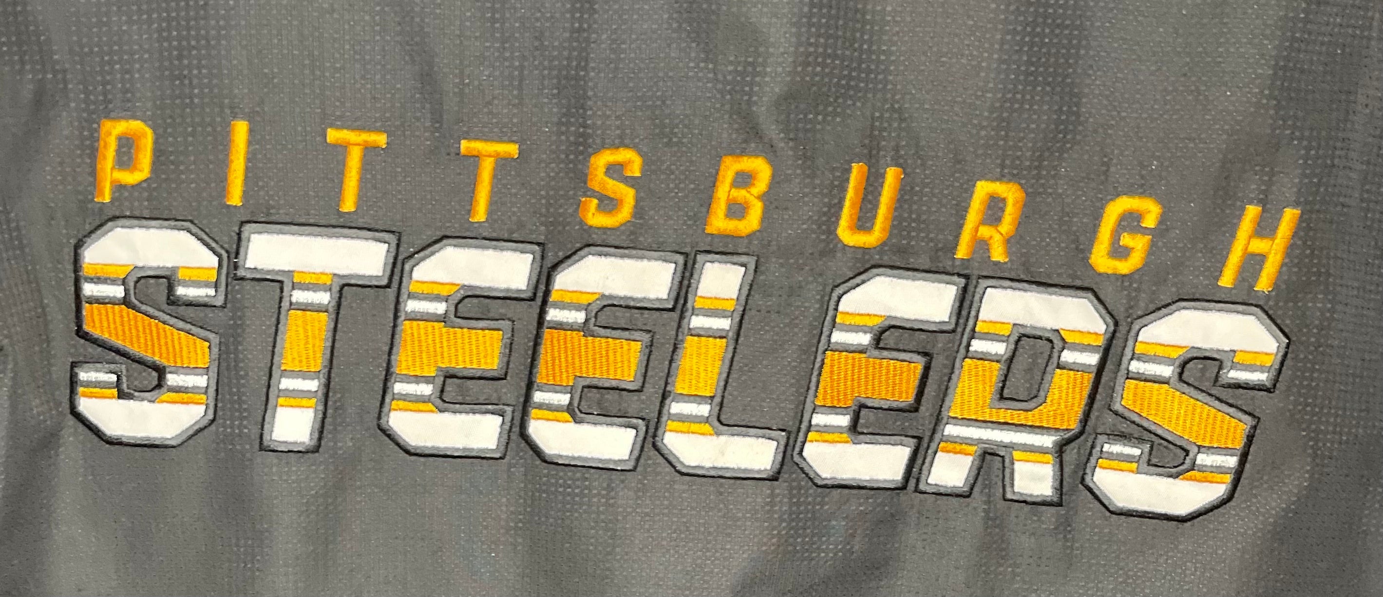 Reebok NFL Pittsburgh Steelers Regenjacke Schwarz Größe M