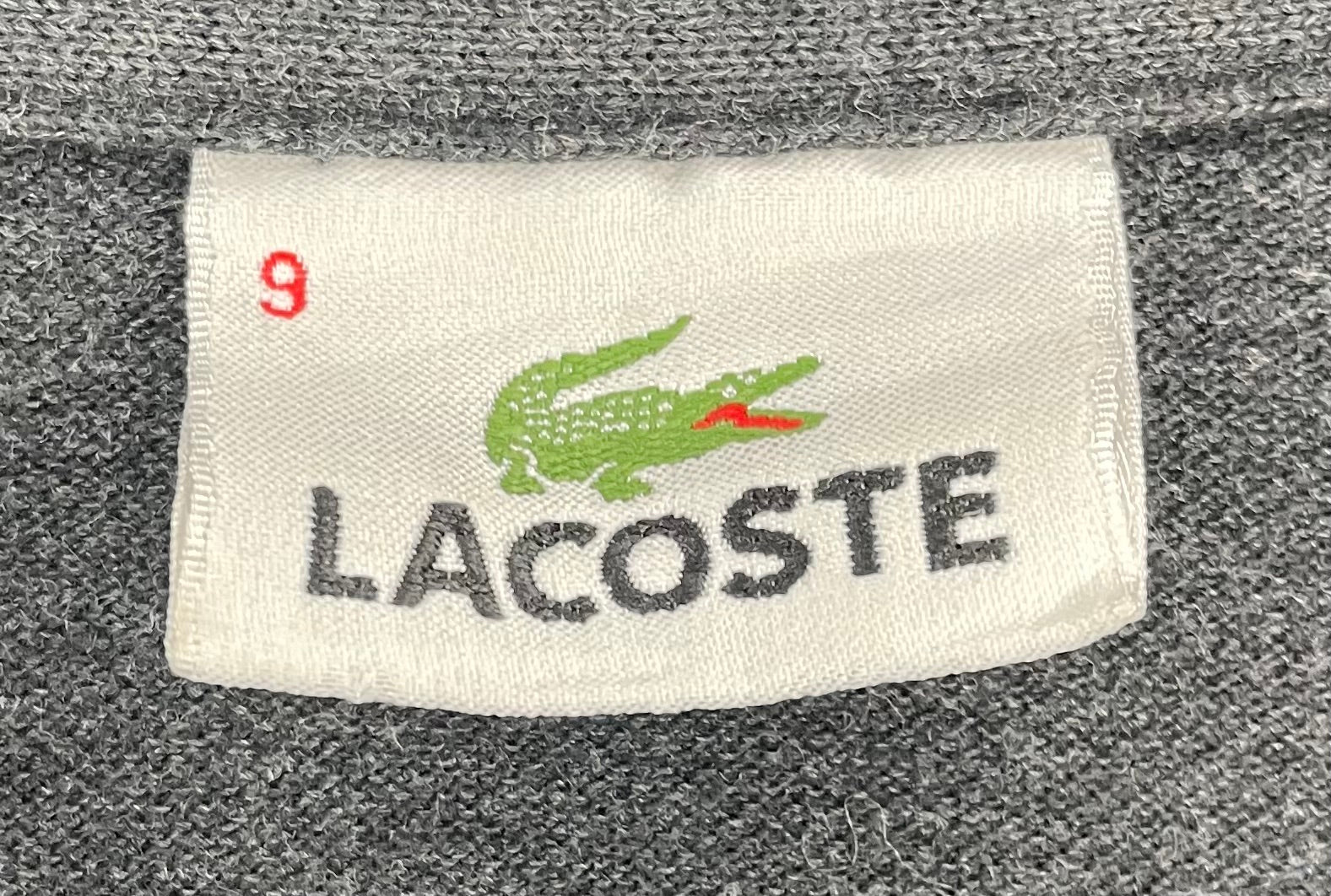 Lacoste Vintage Poloshirt Dunkelgrau Größe XXL