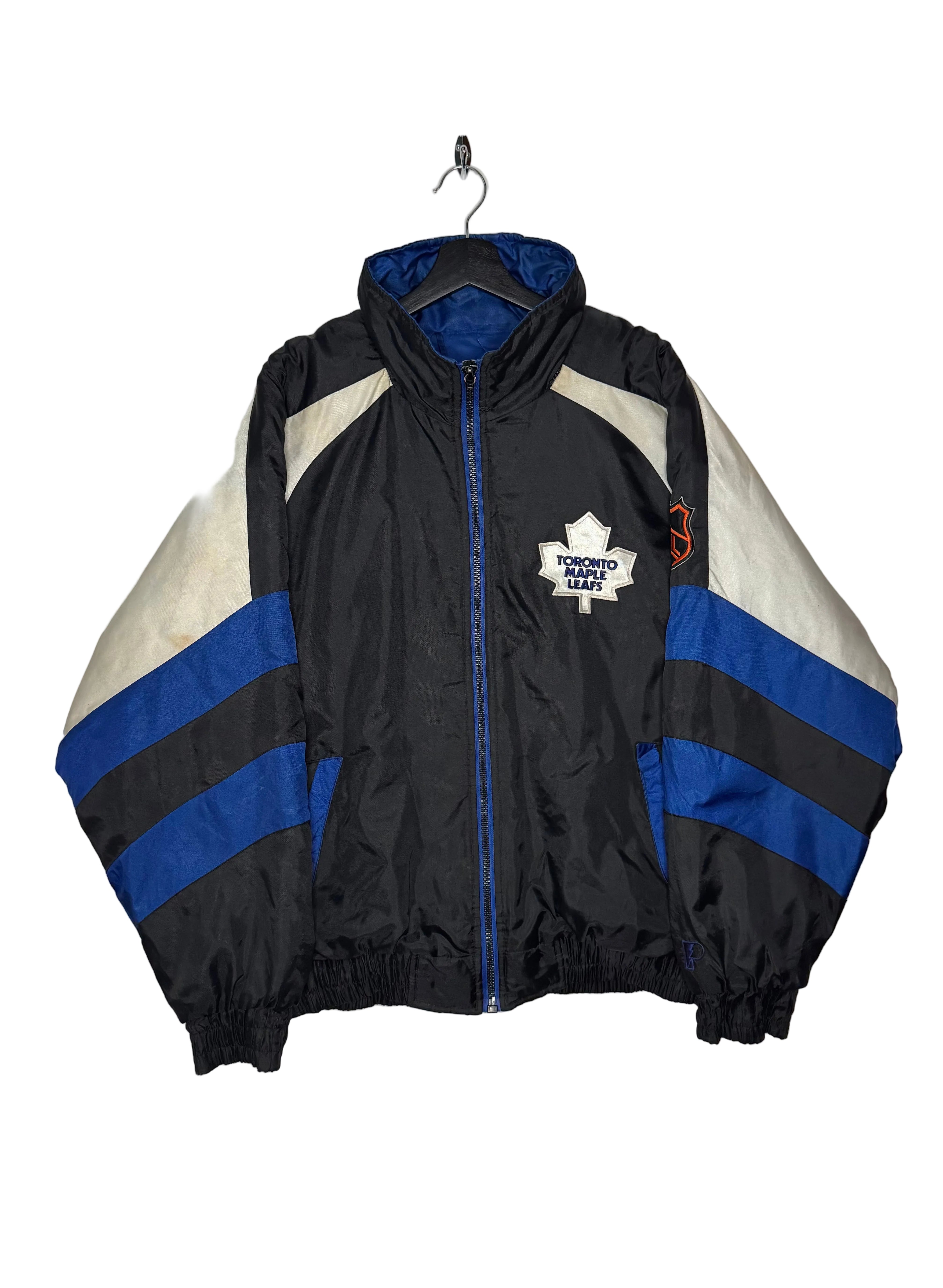 Pro Player Vintage Winterjacke Toronto Maple Leafs Blau/Weiß/Schwarz Größe L