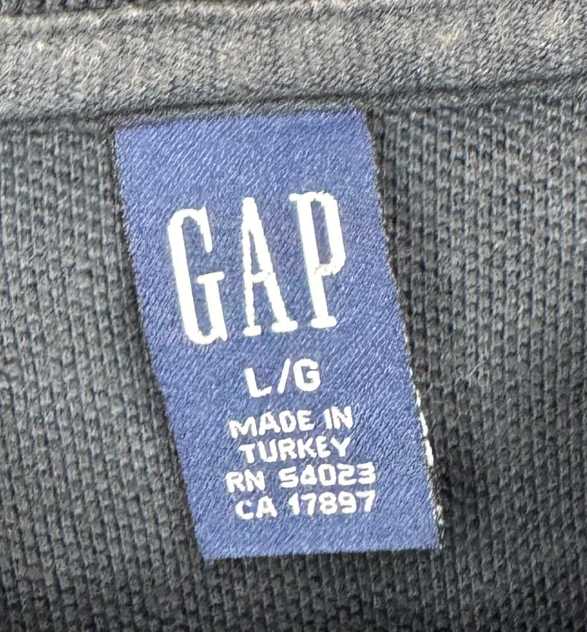 GAP Vintage Poloshirt Dunkelgrau Größe L