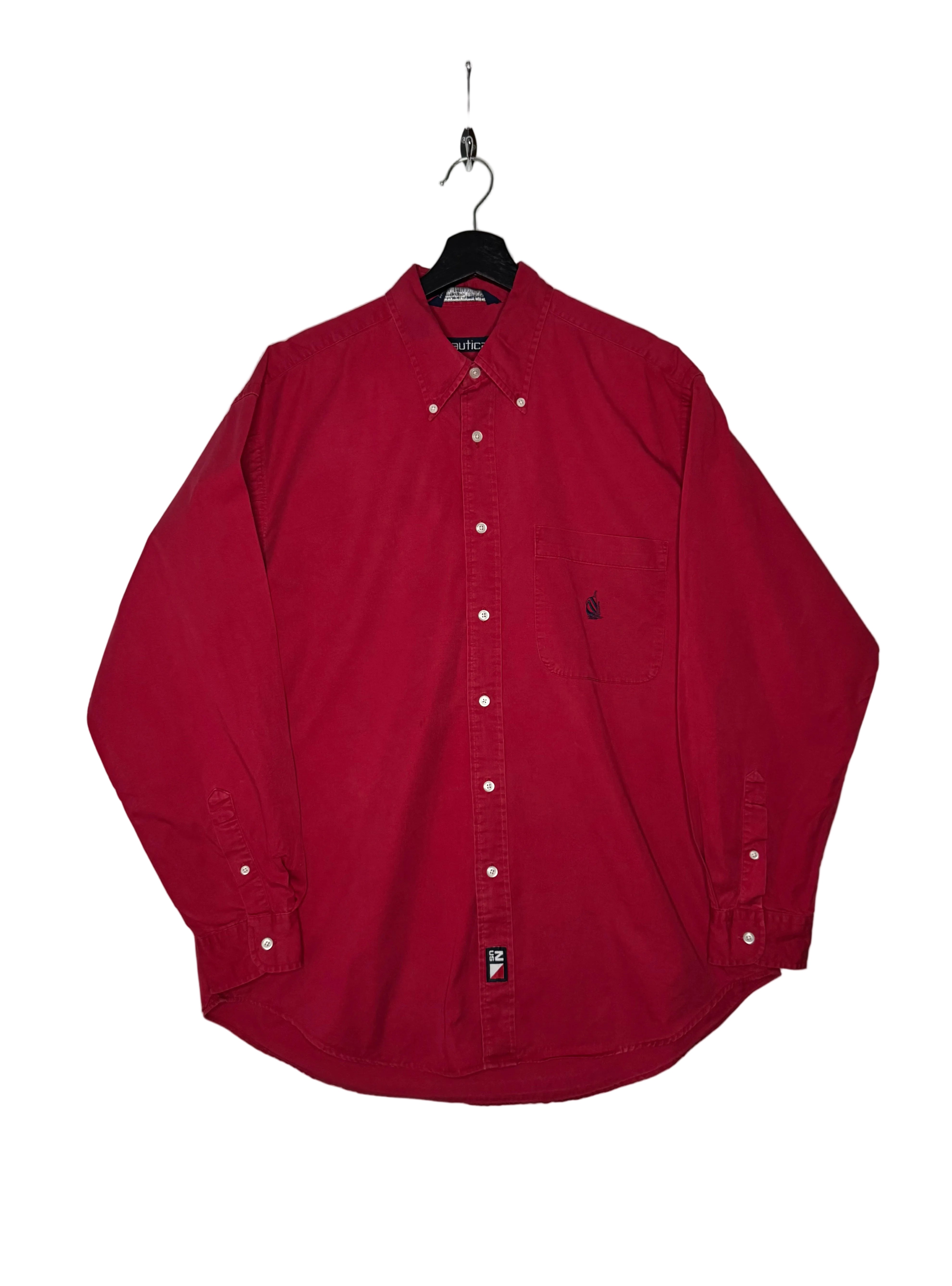 Nautica Vintage Freizeithemd Rot Größe L