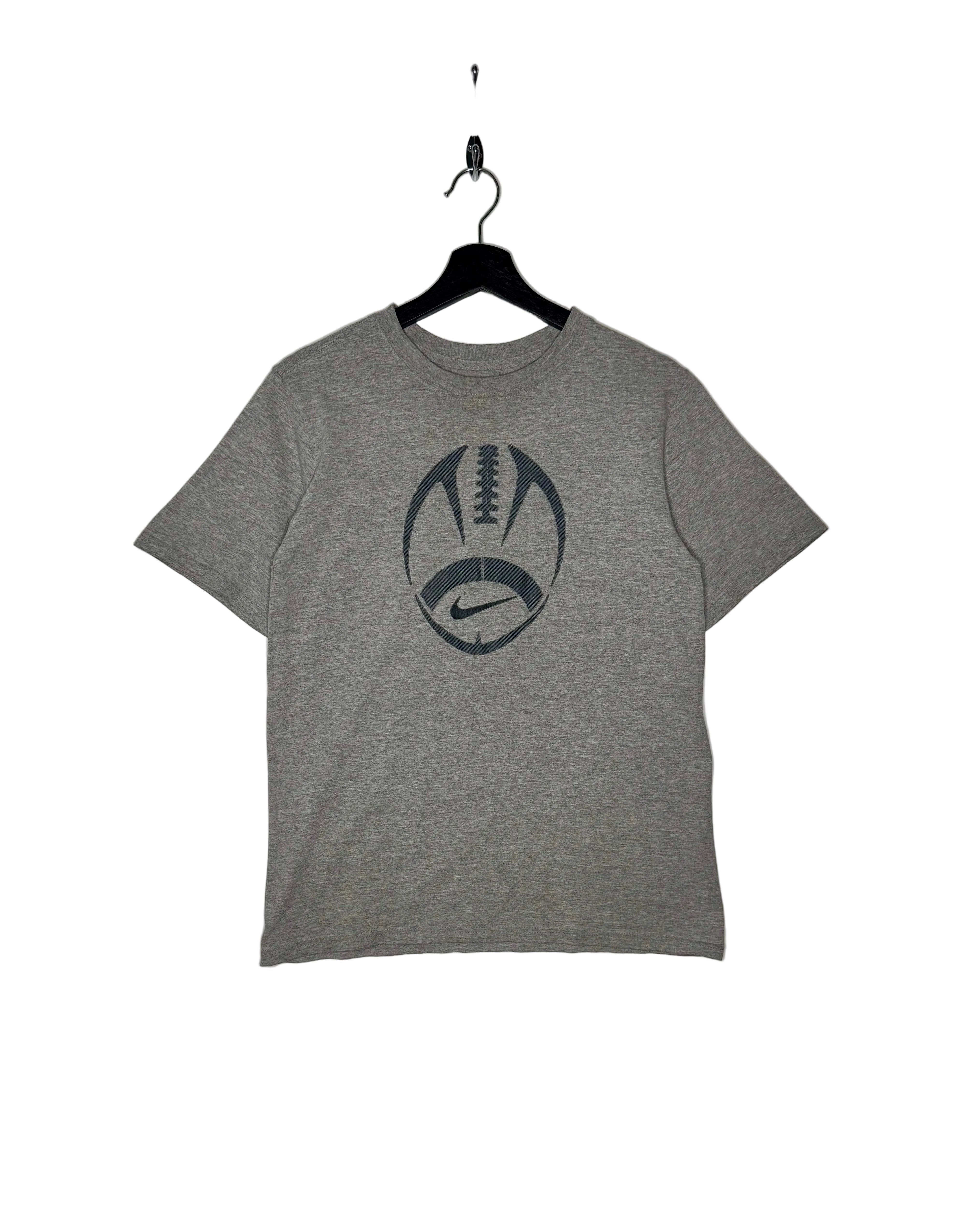 Nike Vintage T-Shirt Footballprint Grau Größe L Kinder