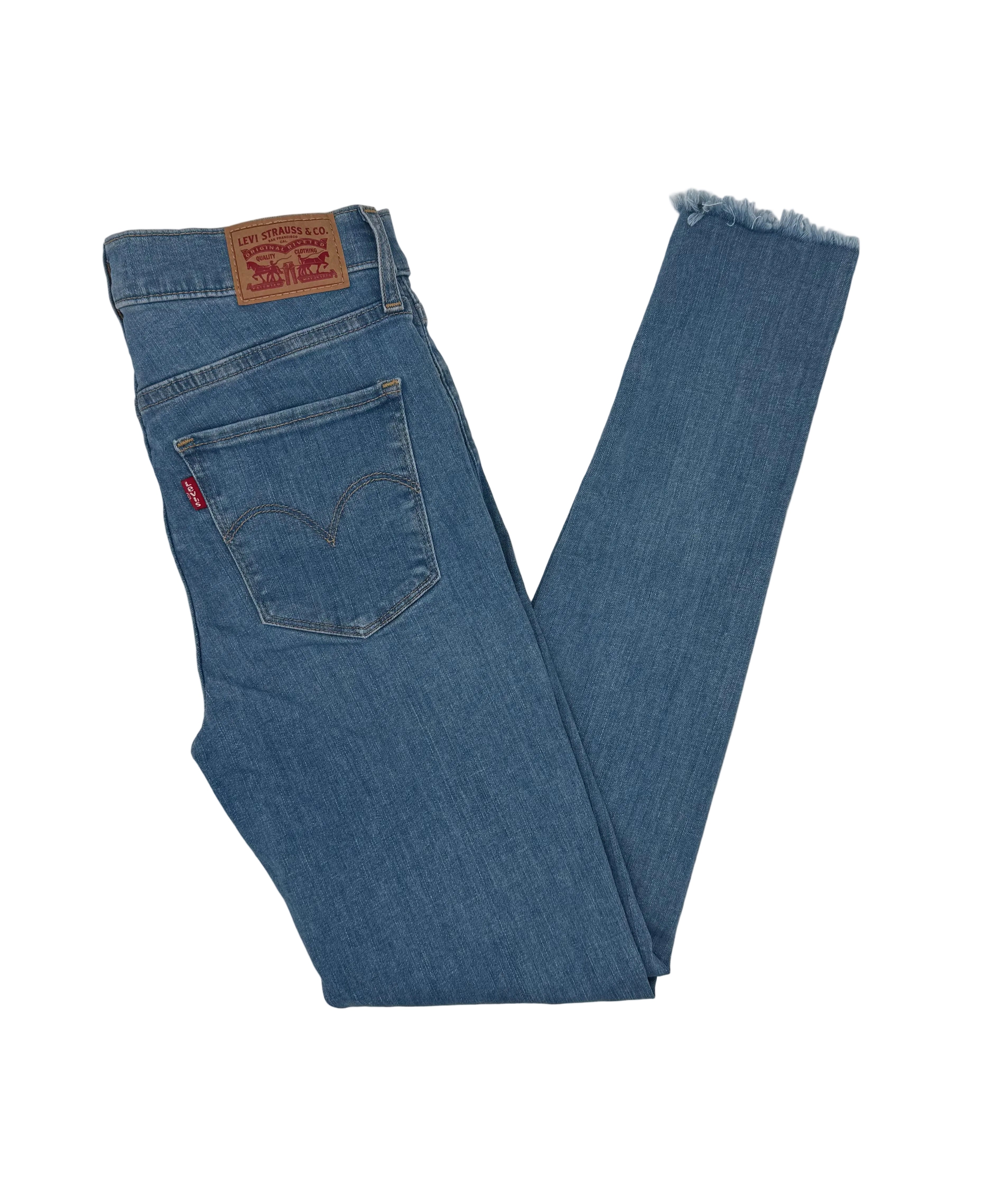 Levi`s Jeans 720 High Rise Super Skinny Hellblau Größe W26 L30 Damen