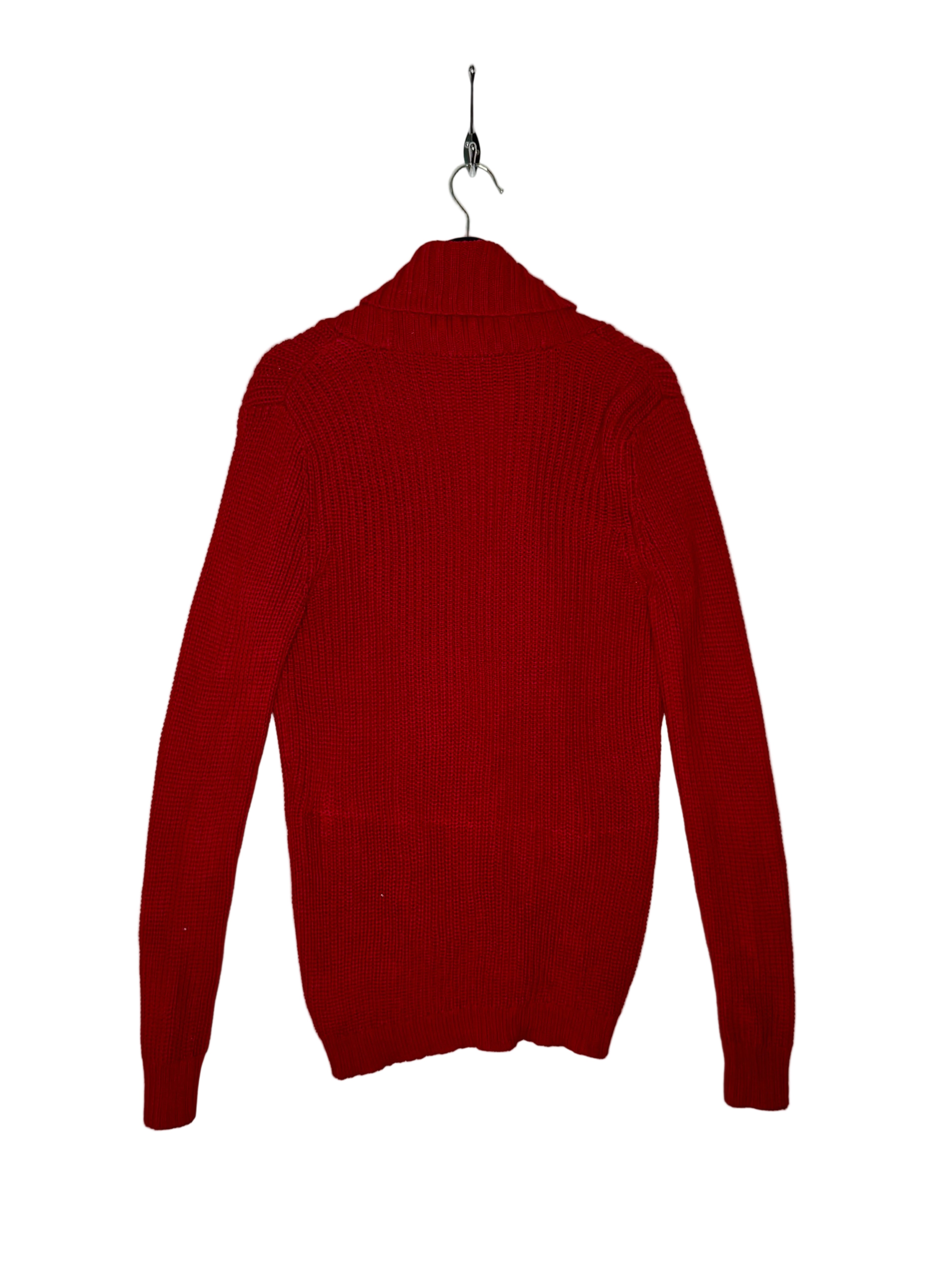 Ralph Lauren Vintage Strick-Cardigan Rot Größe L
