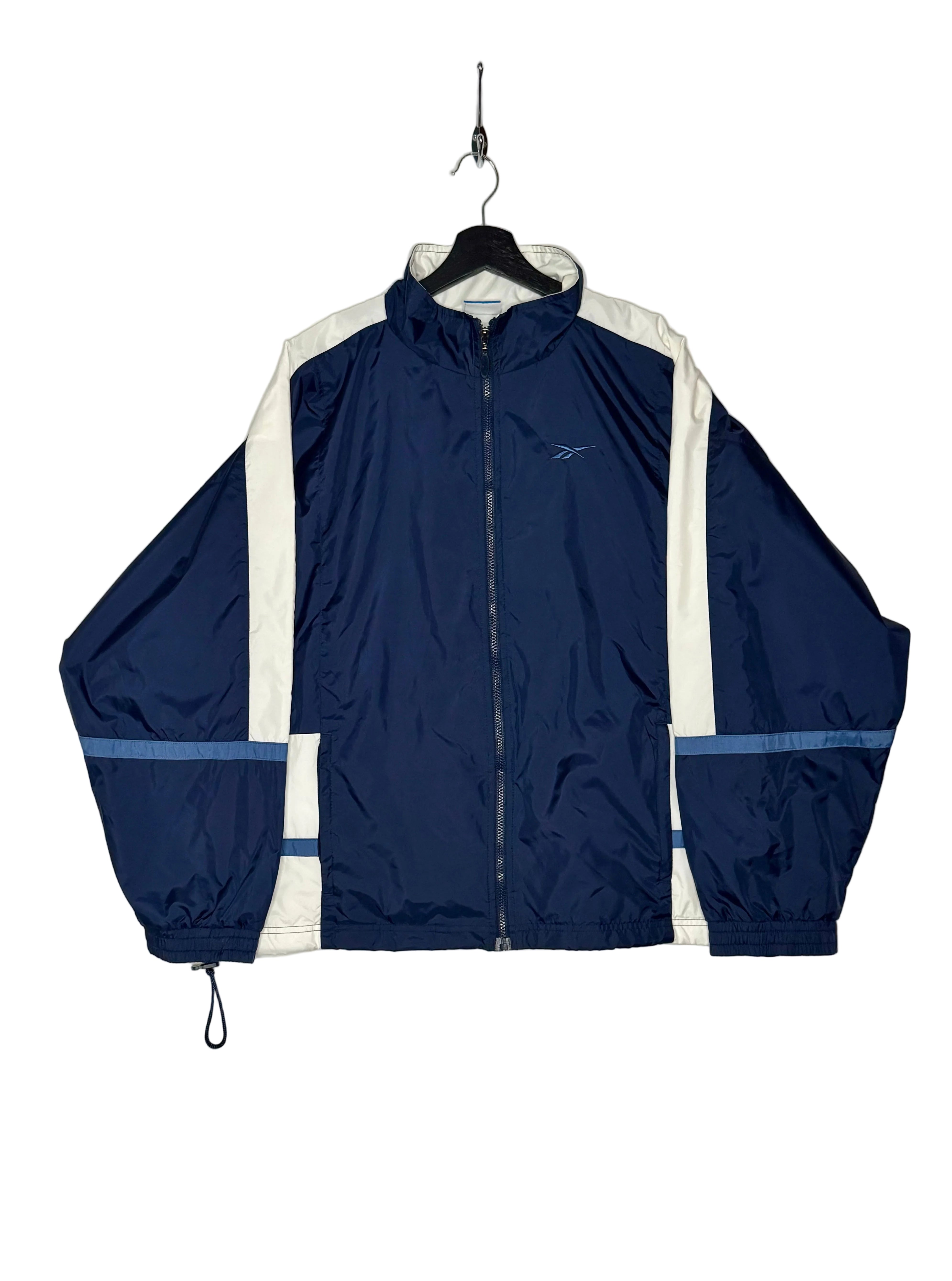 Reebok Vintage Trainingsjacke Blau/Weiß Größe XL