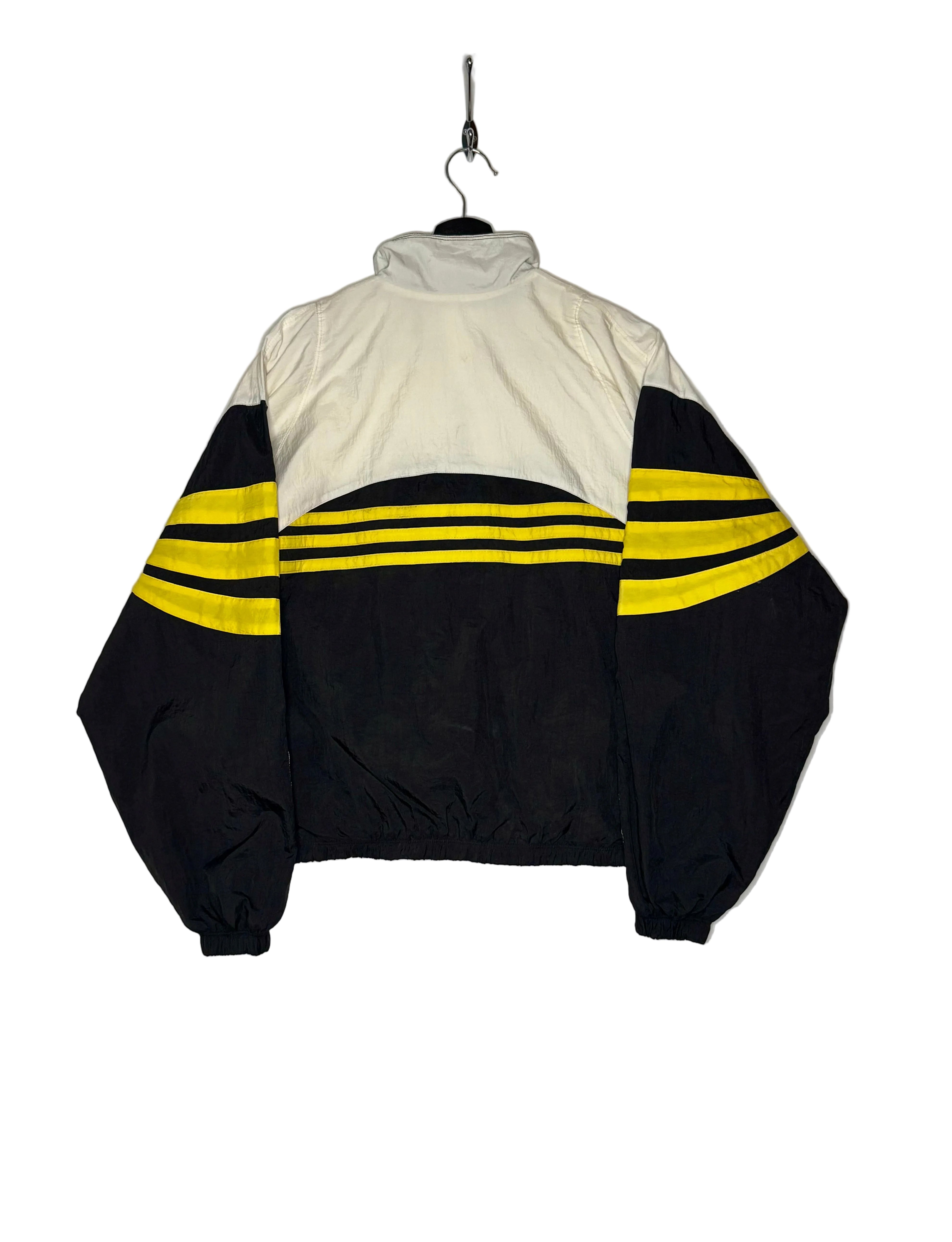 Adidas Vintage Trainingsjacke Schwarz/Weiß/Gelb Größe M