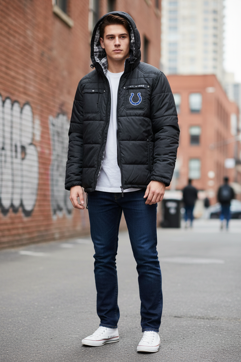 NFL ProLine Winterjacke Indianapolis Colts Schwarz Größe XL