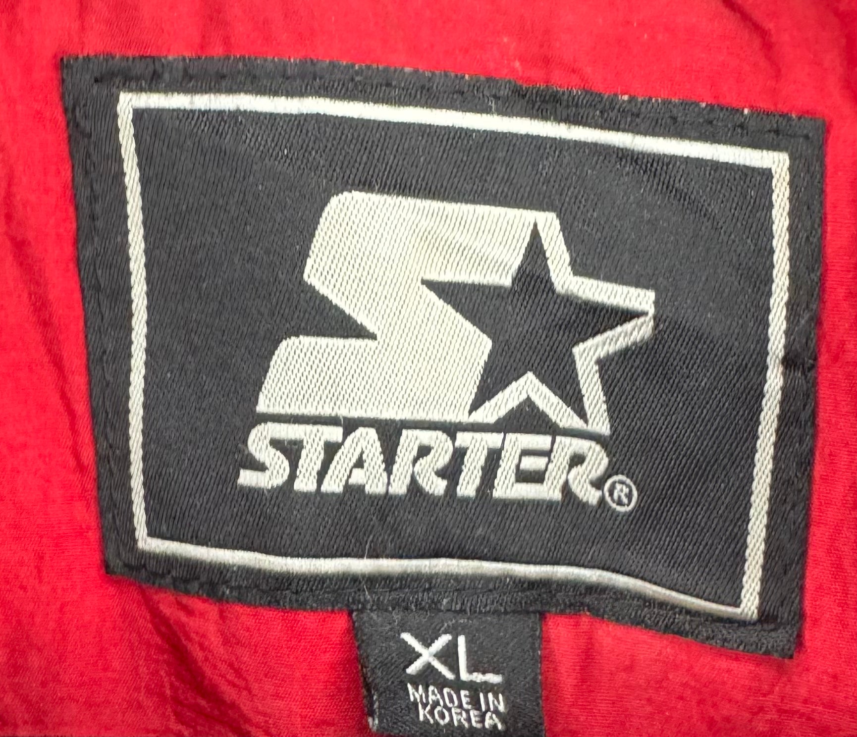 Starter Vintage Winterjacke Providence Fire Fighters Rot Größe XL