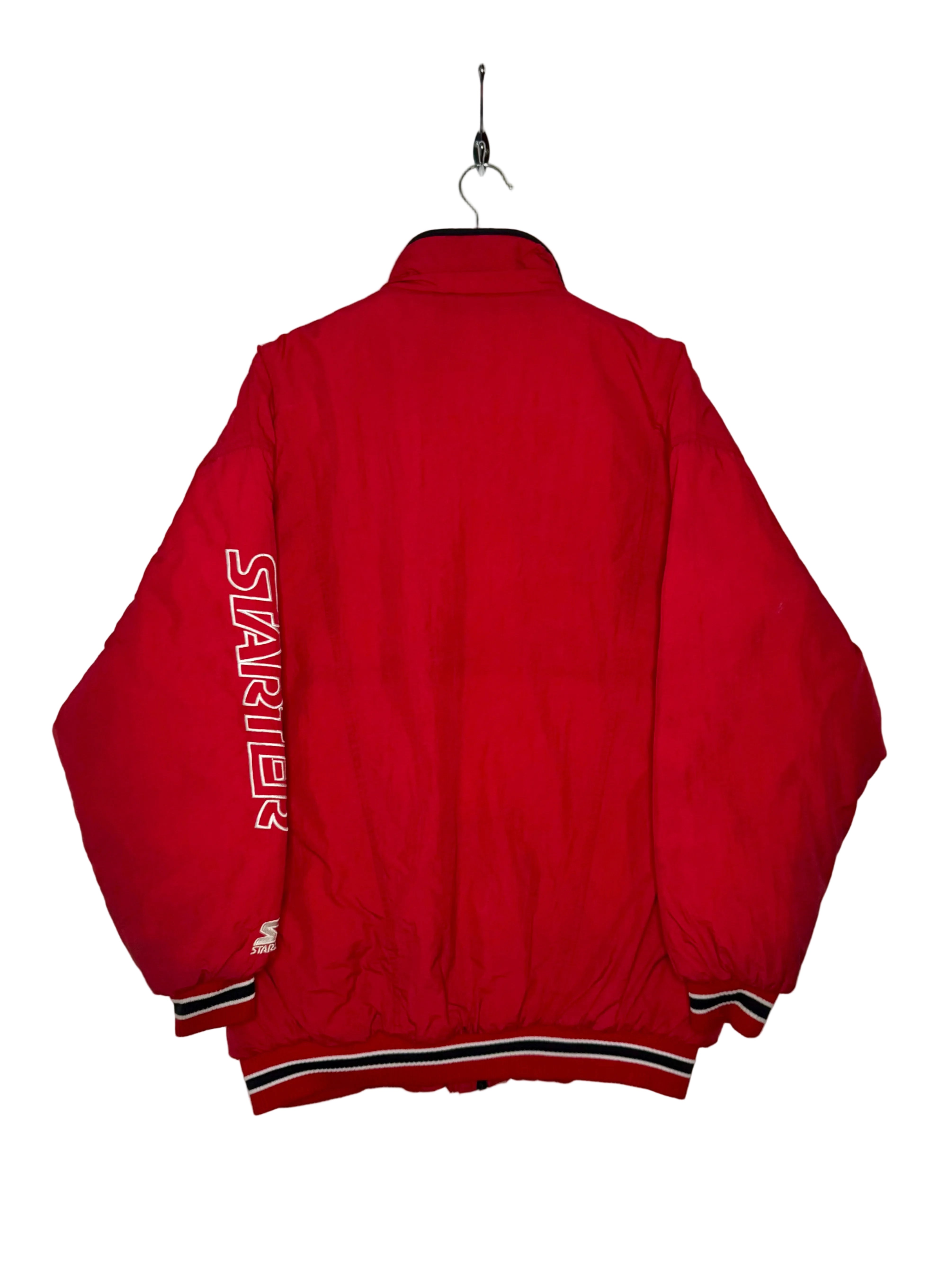 Starter Vintage Winterjacke Providence Fire Fighters Rot Größe XL