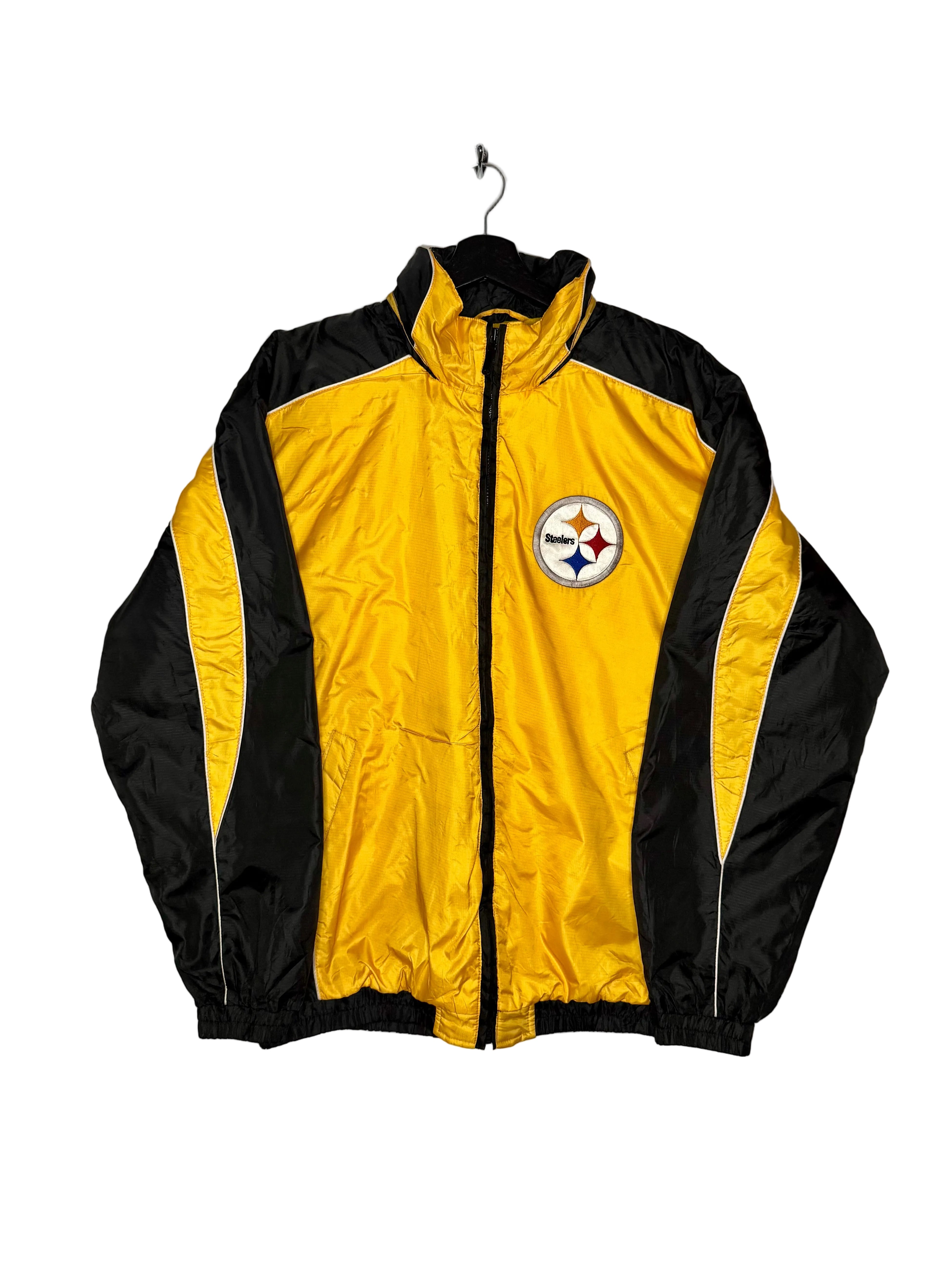 NFL Vintage Winterjacke Pittsburgh Steelers Gelb/Schwarz Größe XL