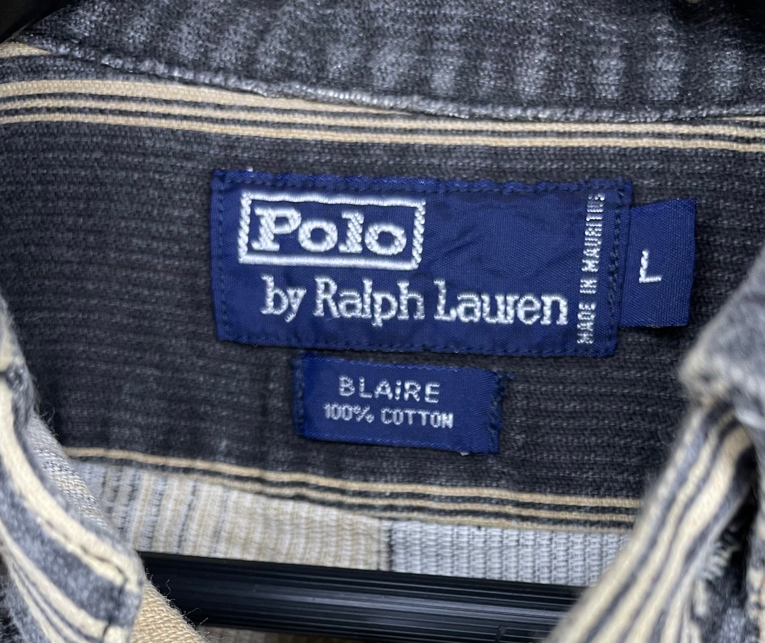 Ralph Lauren Vintage Hemd Blau/Beige Größe L