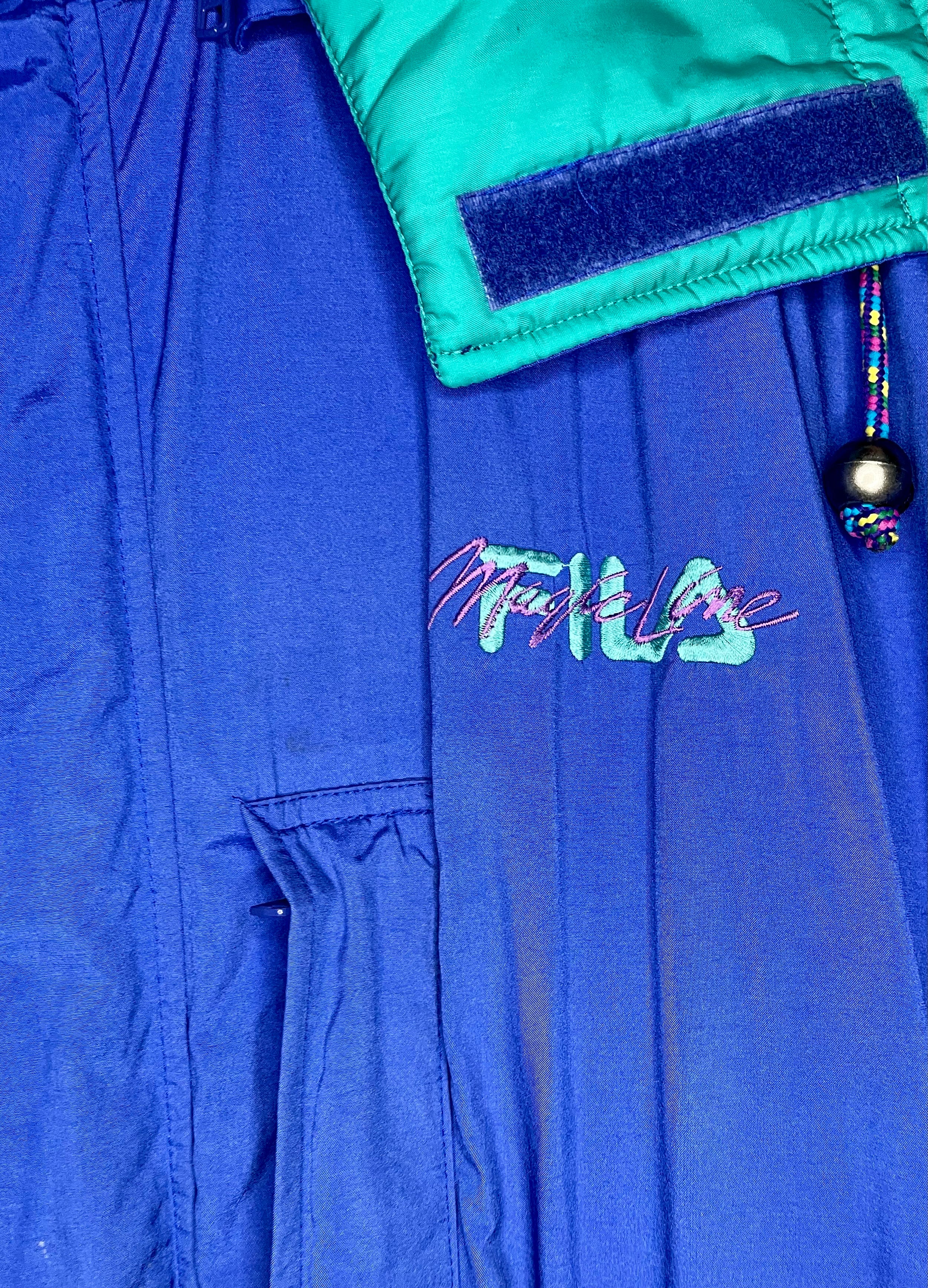 Fila Vintage Padded Jacket Blue/Turquoise Size 3XL 