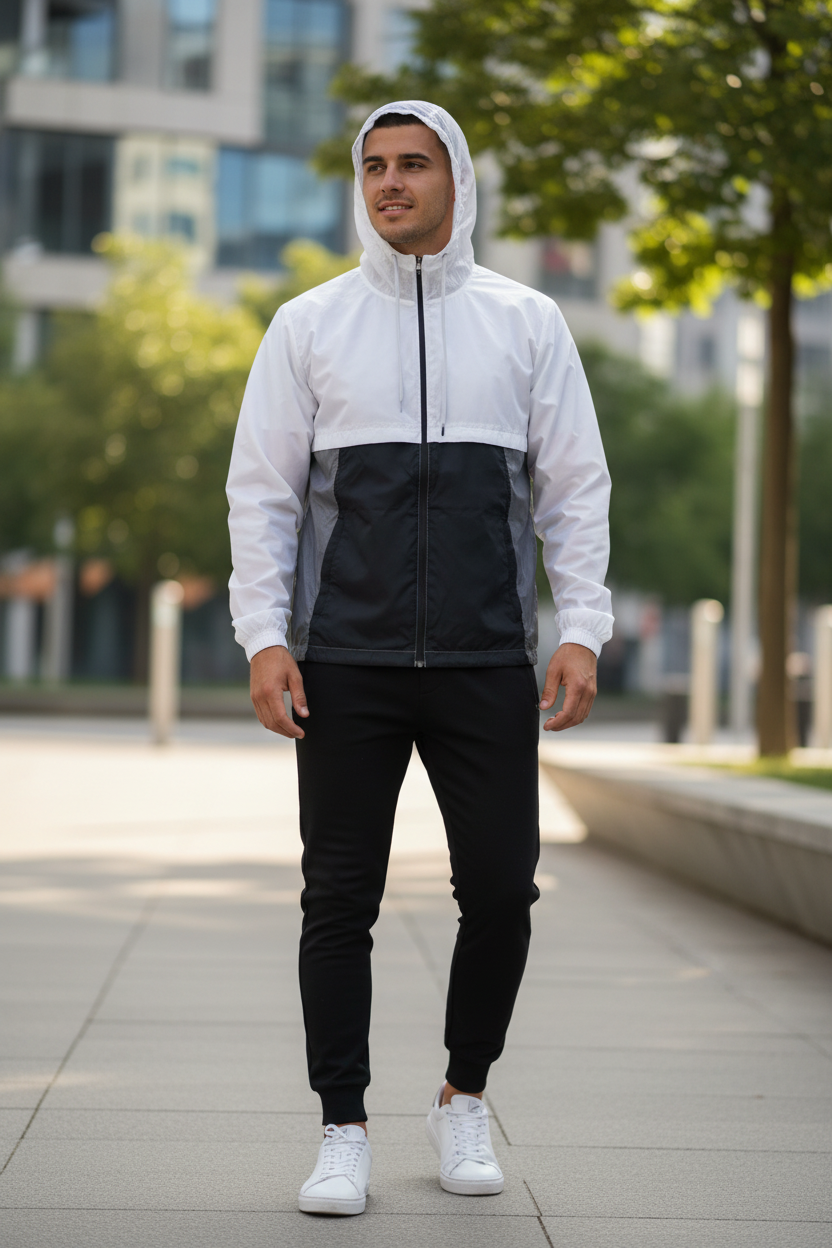 Under Armour Laufjacke Weiß/Grau Größe L