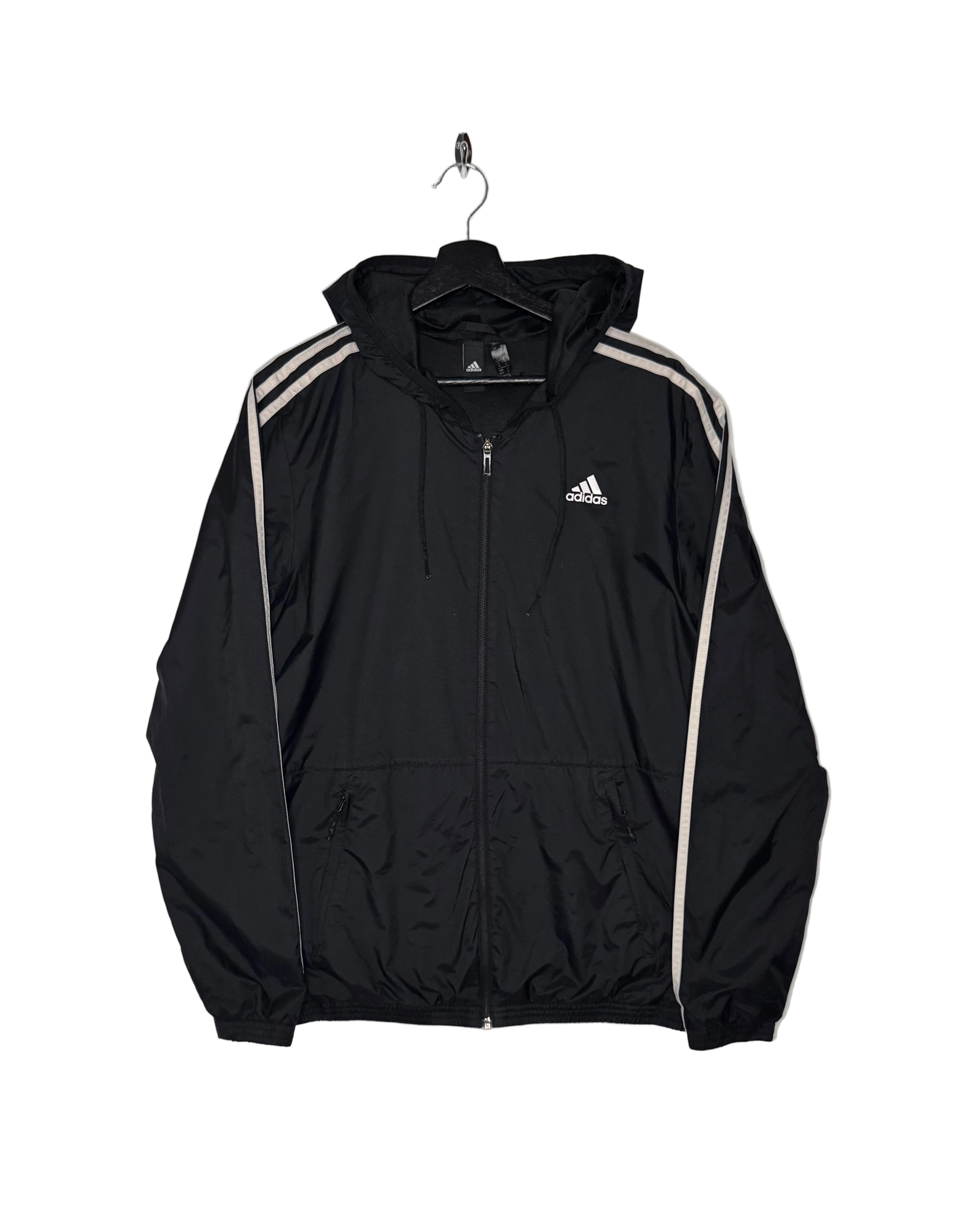 Adidas Vintage Regenjacke Schwarz Größe M