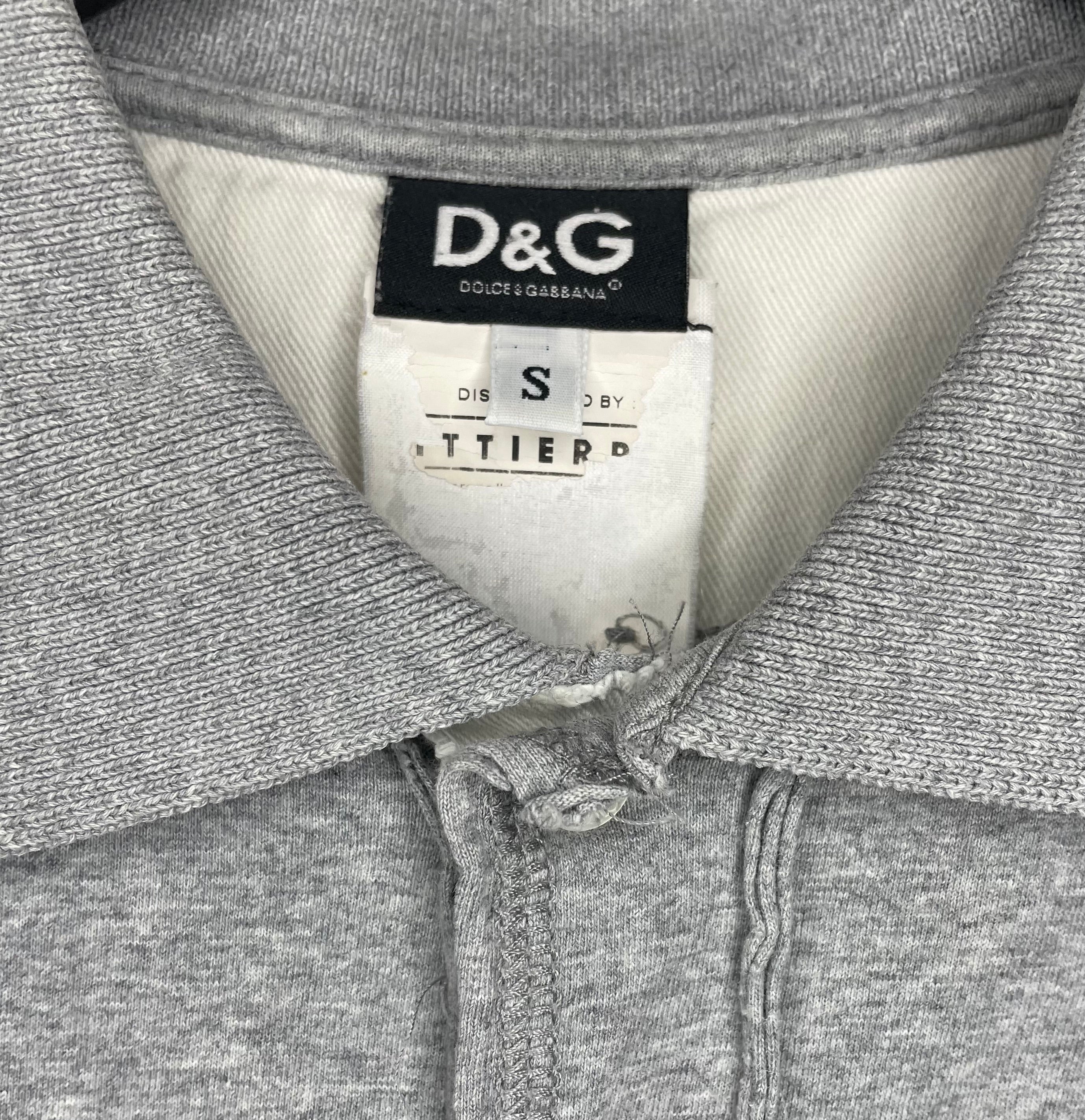 Dolce &amp; Gabbana Polo Vintage Gris Talla S 