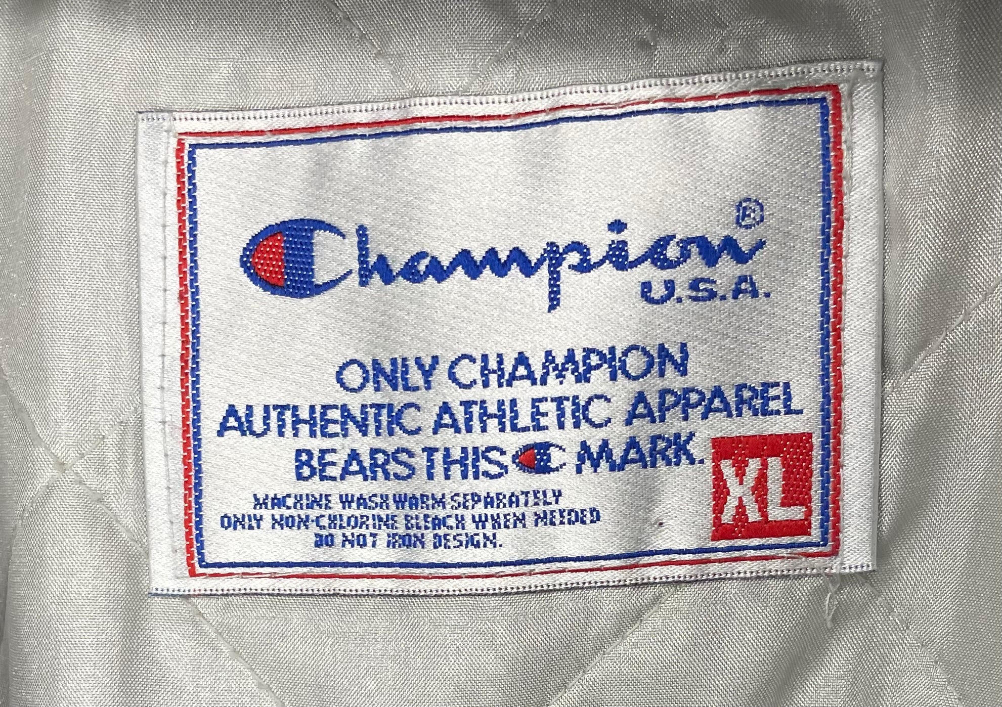 Champion USA Vintage Winterjacke Schwarz Größe XL