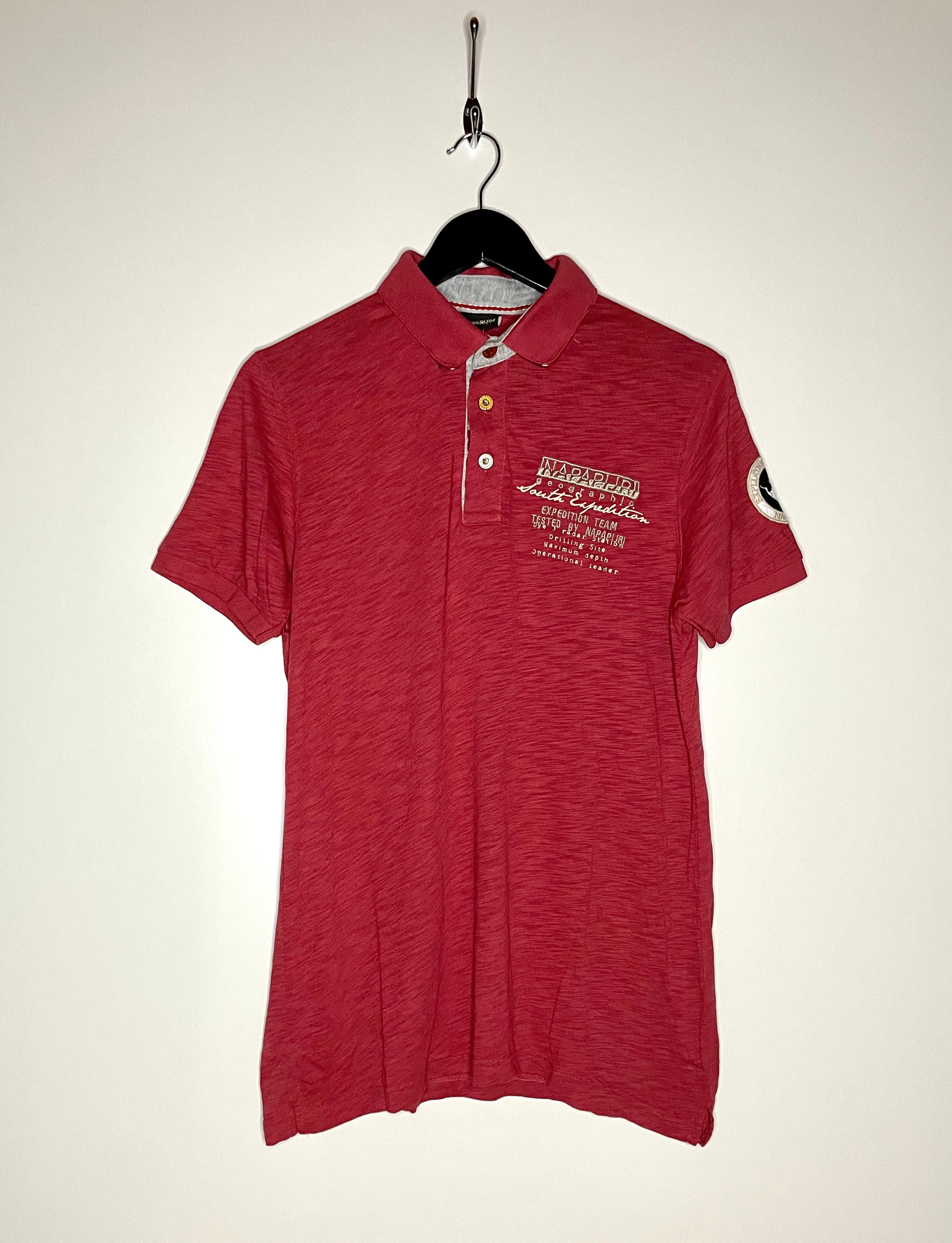 Napapijri Vintage Polo Shirt Red Size L 