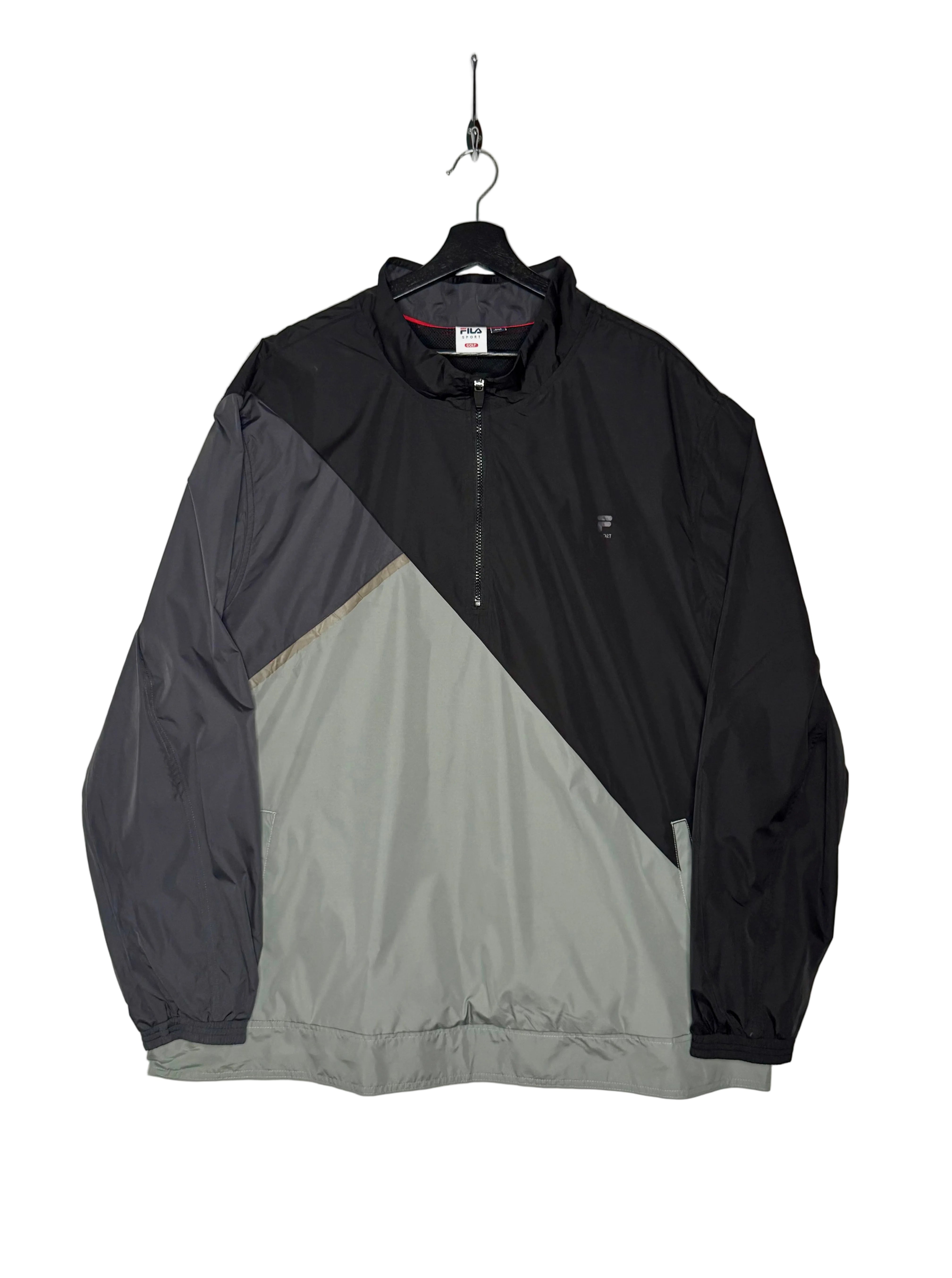 FILA Sport Windbreaker Colorblock Schwarz/Grau Größe 3XB (6XL)