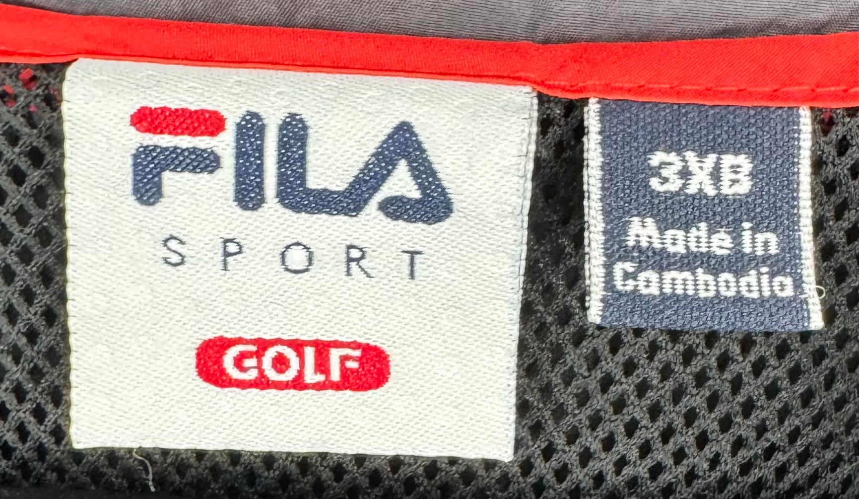 FILA Sport Windbreaker Colorblock Schwarz/Grau Größe 3XB (6XL)