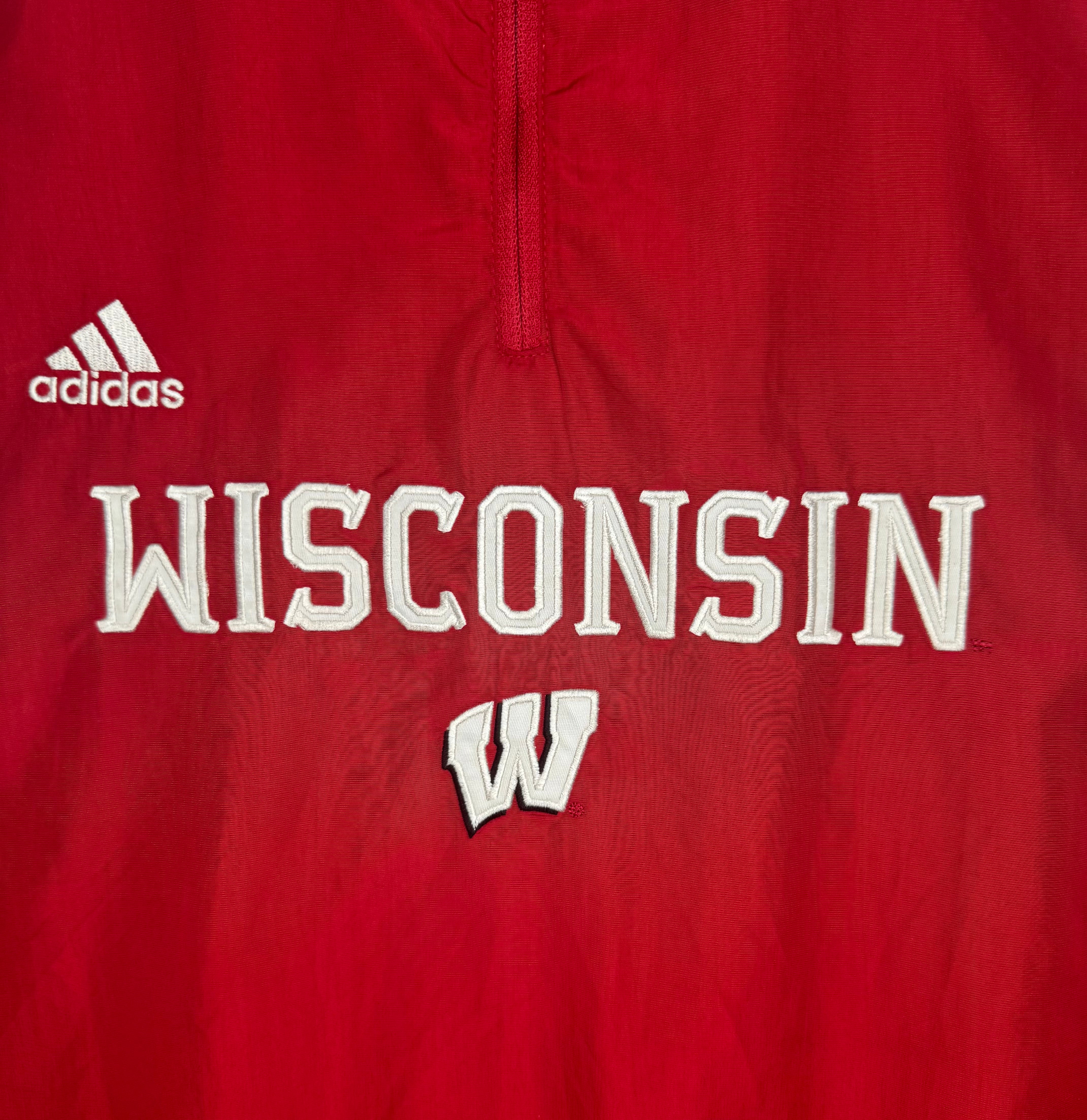 Adidas Wisconsin Badgers Windbreaker Rot/Weiß Größe XXL