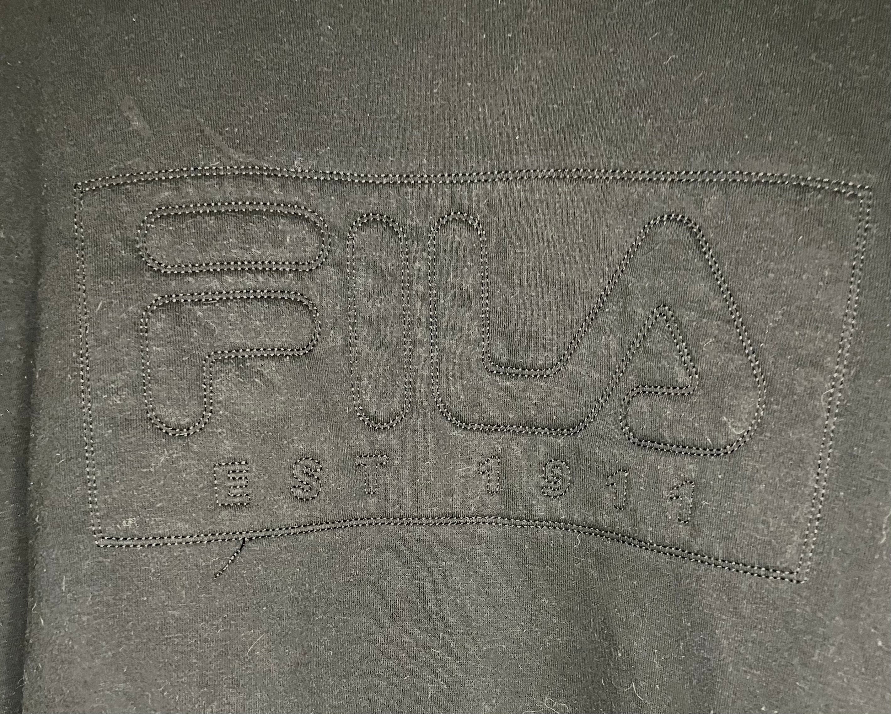 Fila Sweater Embroidered Black Size XL