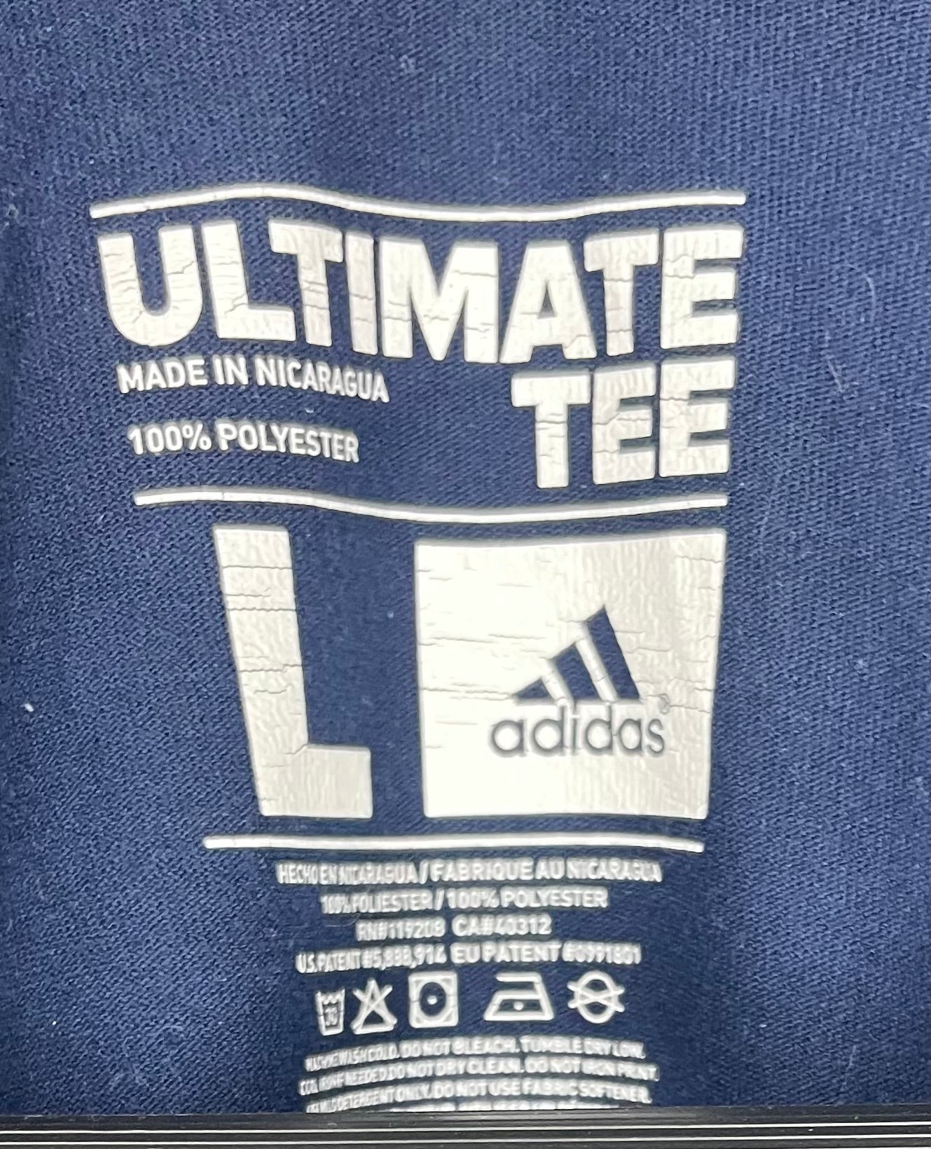 Adidas T-Shirt Trinity Baseball Blau Größe L