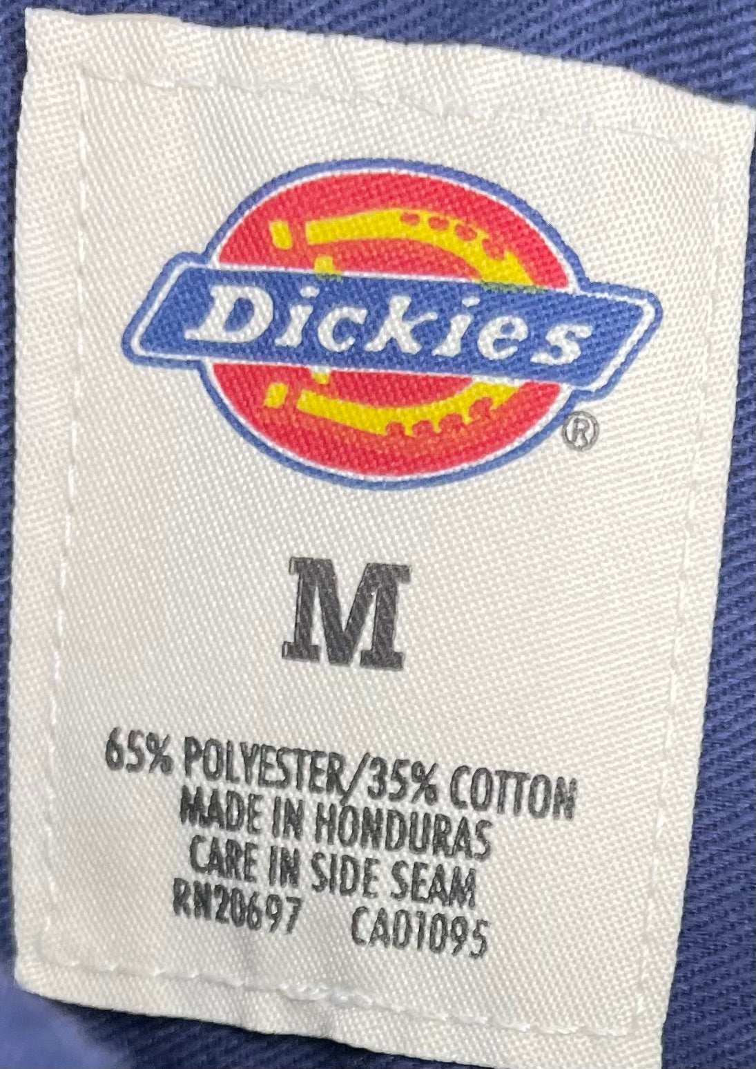 Dickies Vintage kurzarm Hemd Blau Größe M