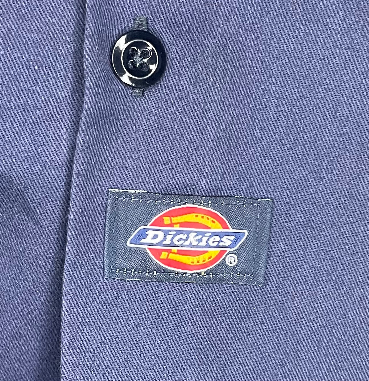 Dickies Vintage kurzarm Hemd Blau Größe M