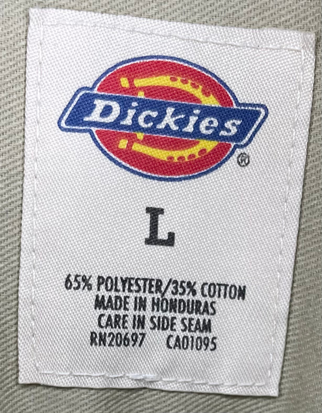 Dickies Vintage langarm Work Hemd Beige Größe L