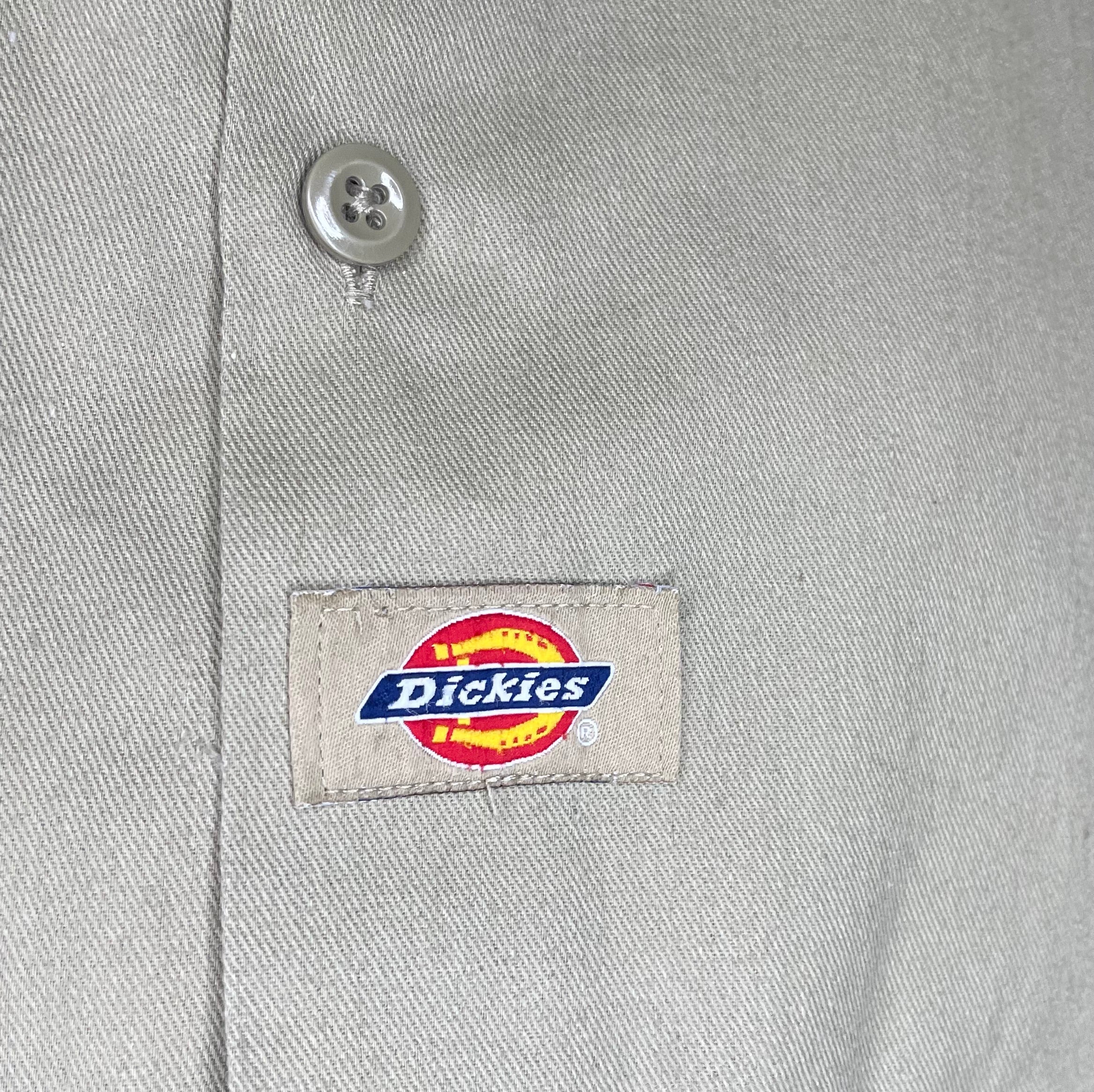 Dickies Vintage langarm Work Hemd Beige Größe L