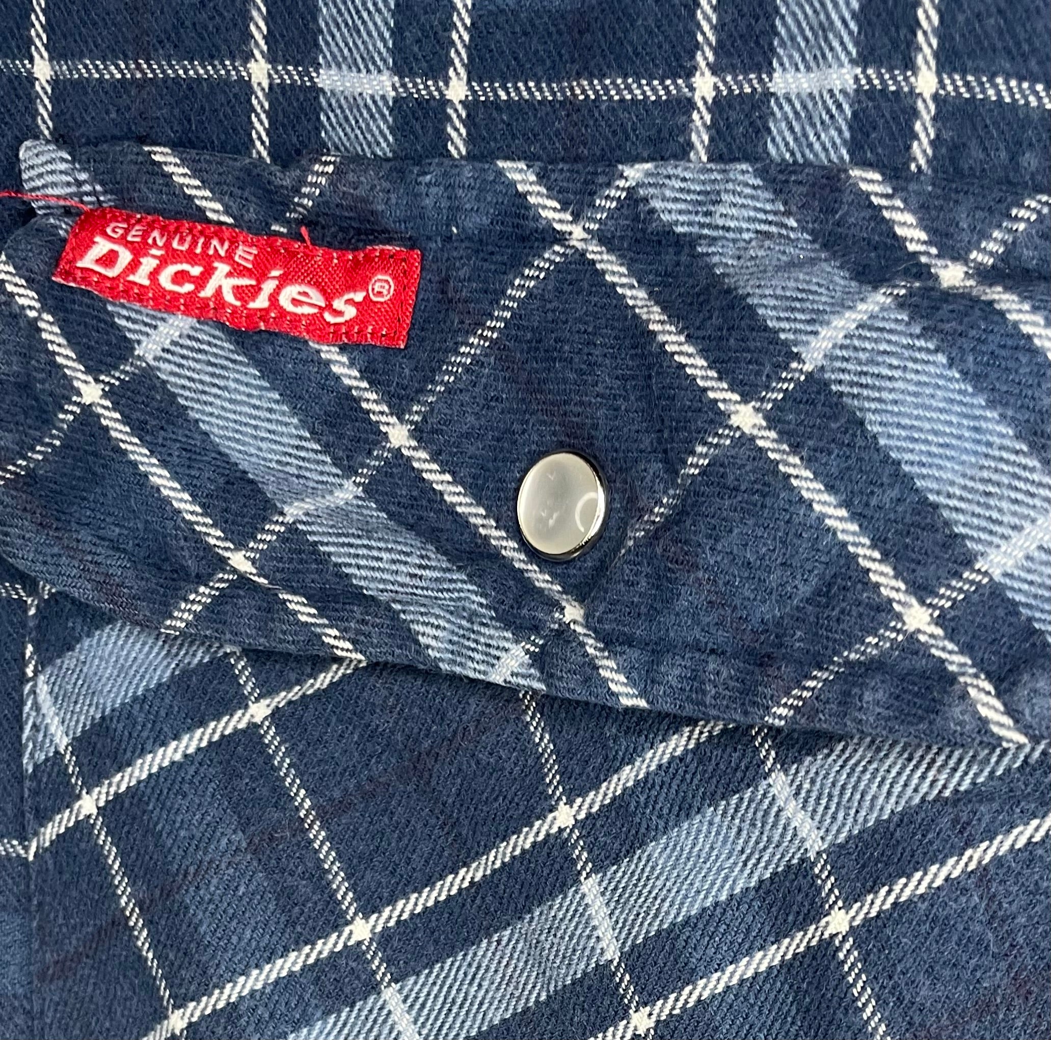 Dickies Vintage Flanell Hemd Blau Größe L