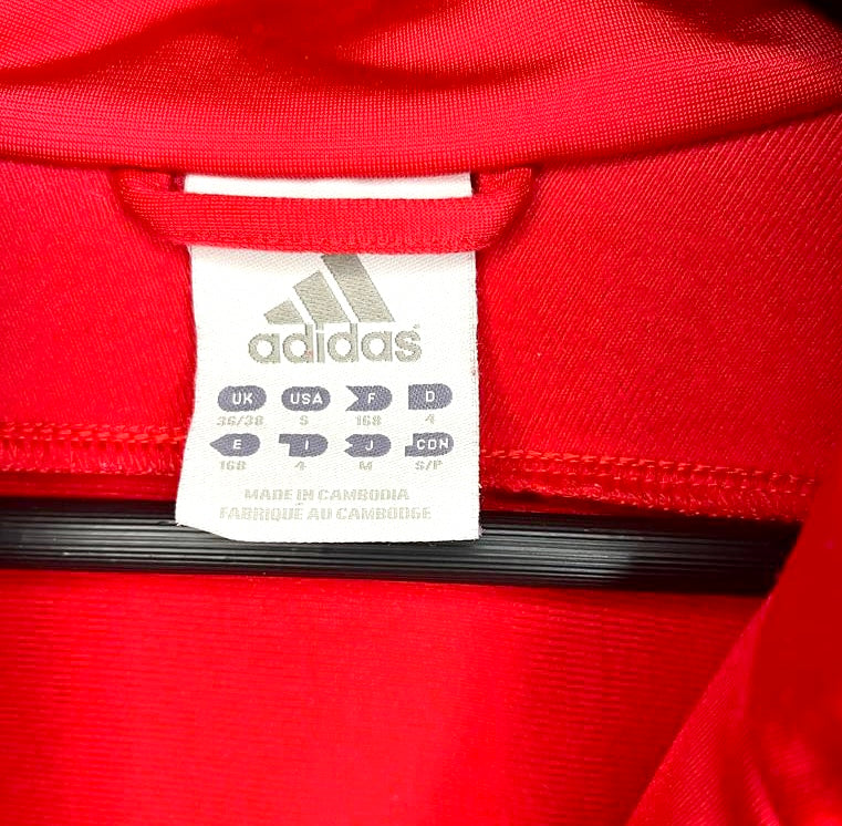 Adidas Vintage Track Chaqueta Roja Talla S