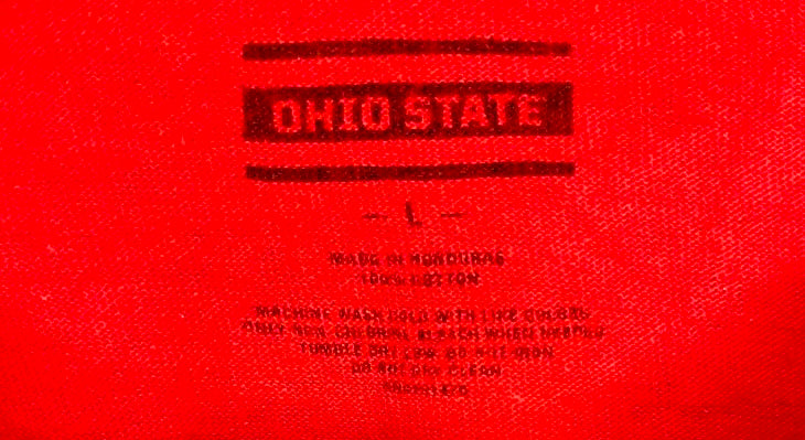 Camiseta de fútbol del estado de Ohio talla L 